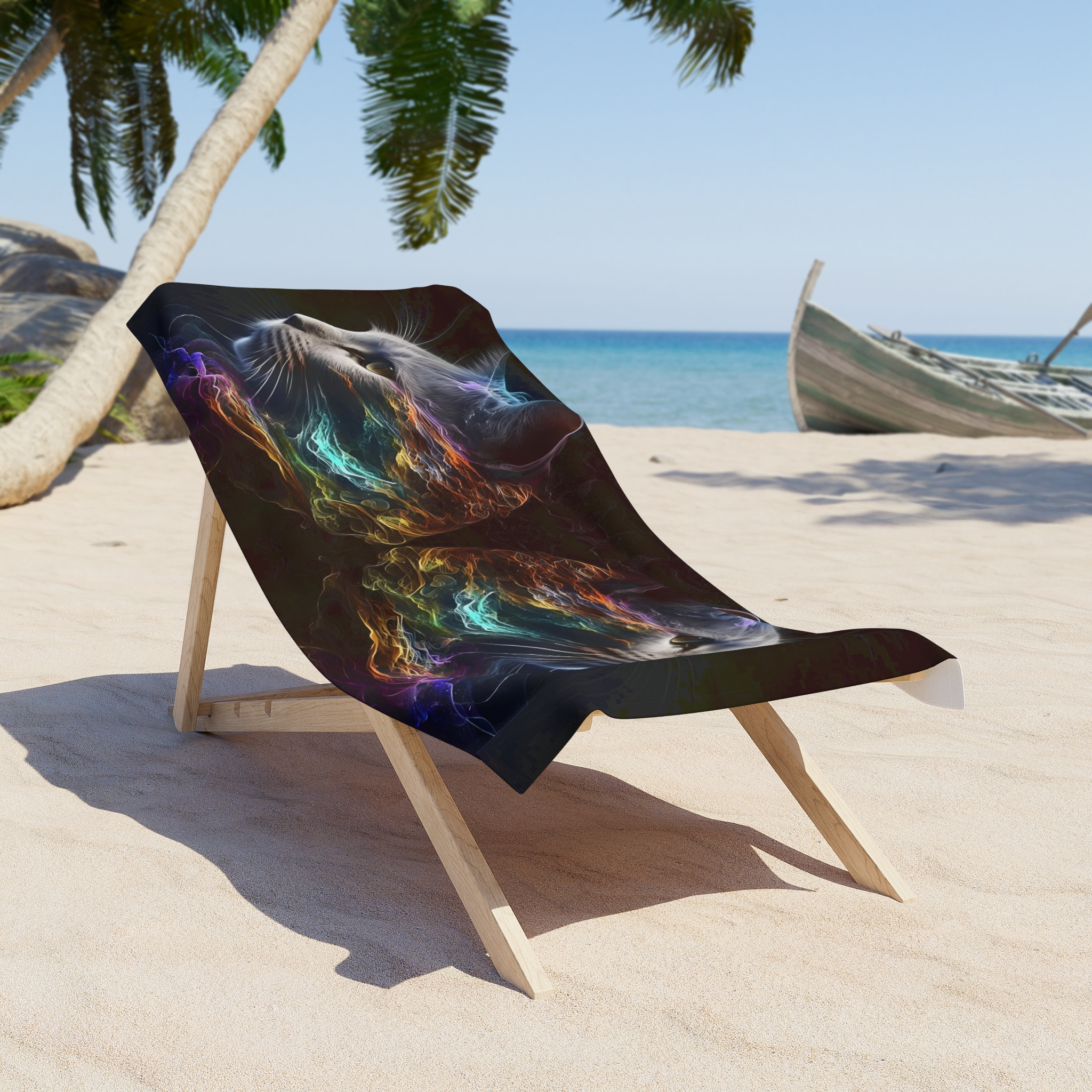 Super Model Kitty Beach Towel - Image 2