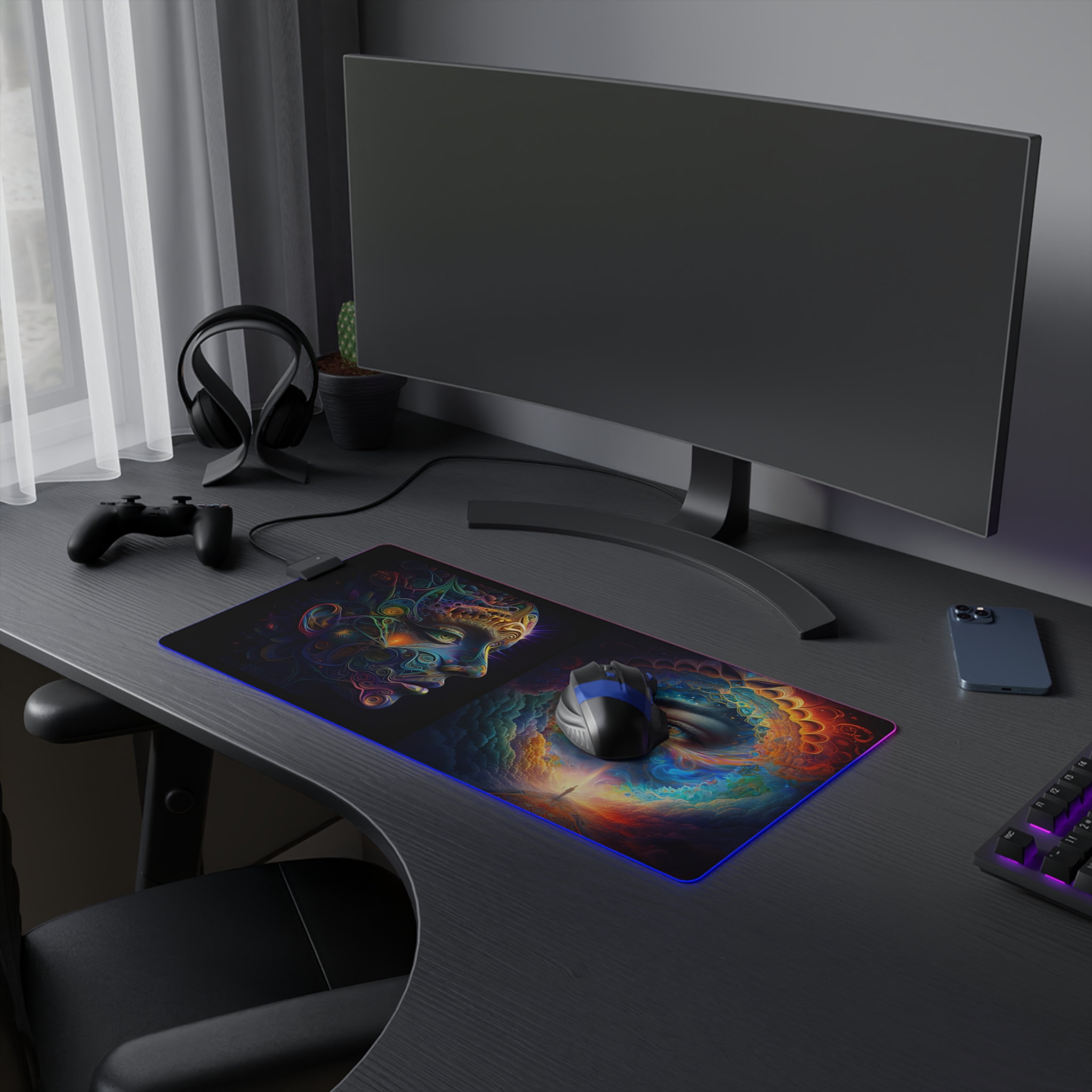 Child of the rainbow LED Gaming Mouse Pad (colors within colors) - Image 6