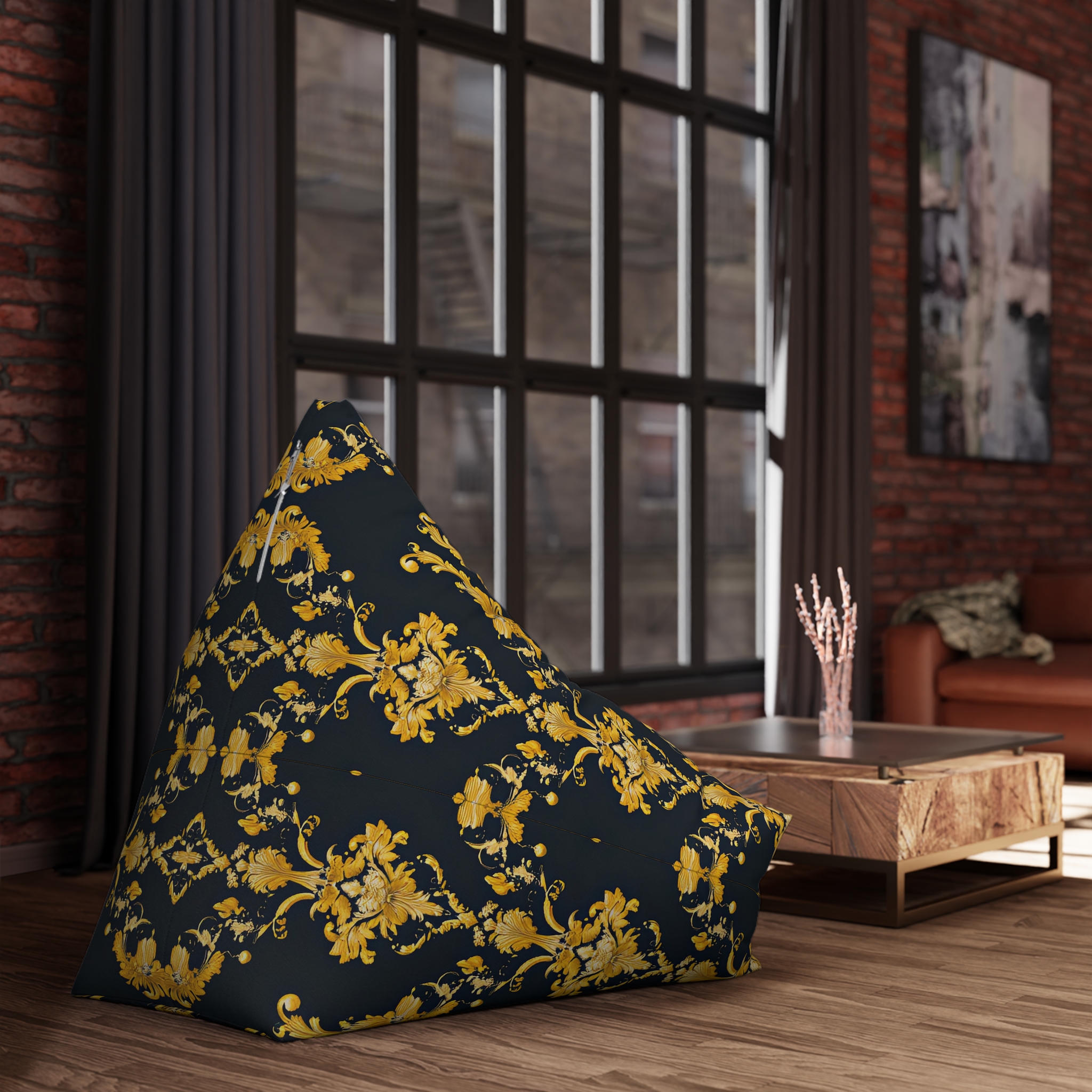 Elegant Floral Bean Bag Chair Cover - Cozy Home Decor - Image 7