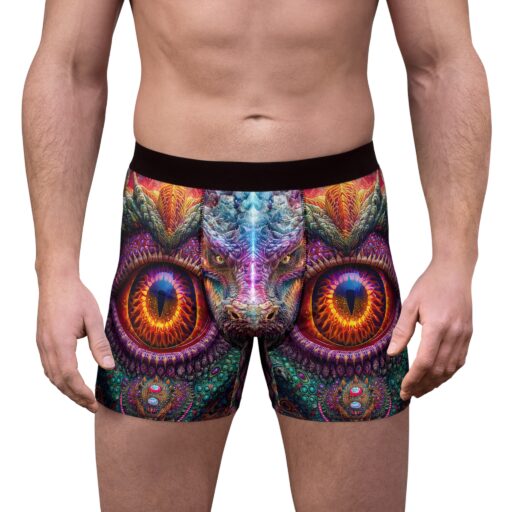 Psychedelic Dragon Men's Boxer Briefs - Vibrant Patterned Underwear