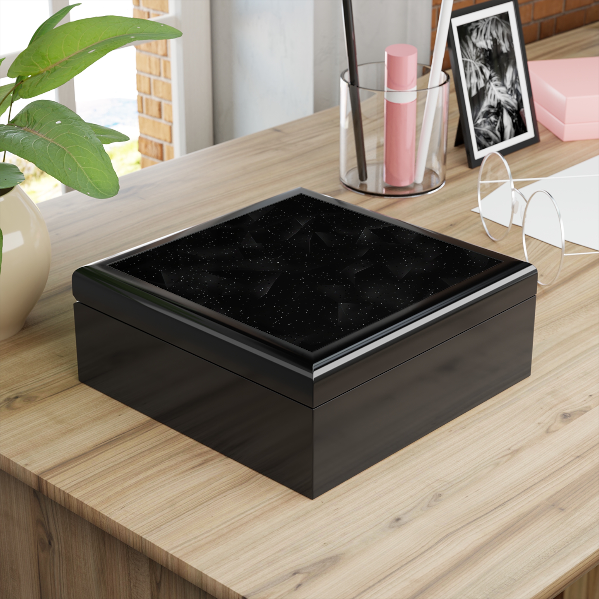 Elegant Black Jewelry Box with Starry Design – Perfect for Gifts & Keepsakes - Image 3