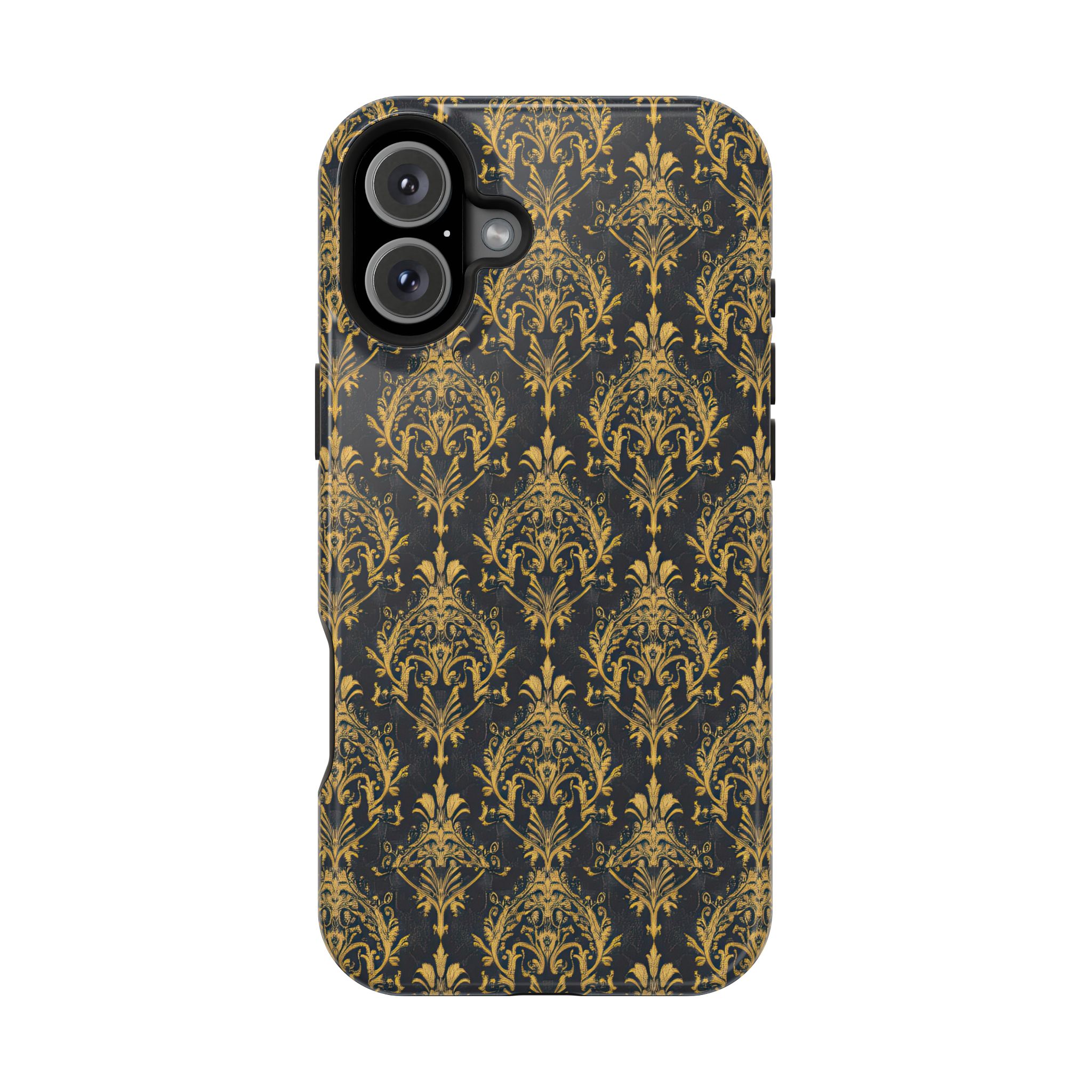 Elegant Gold Floral Magnetic Tough Case - Stylish Protection for Your Phone - Image 109