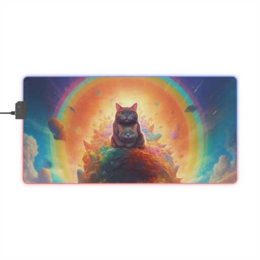 Cute Kitty Kingdom LED Gaming Mouse Pad House of Trippers