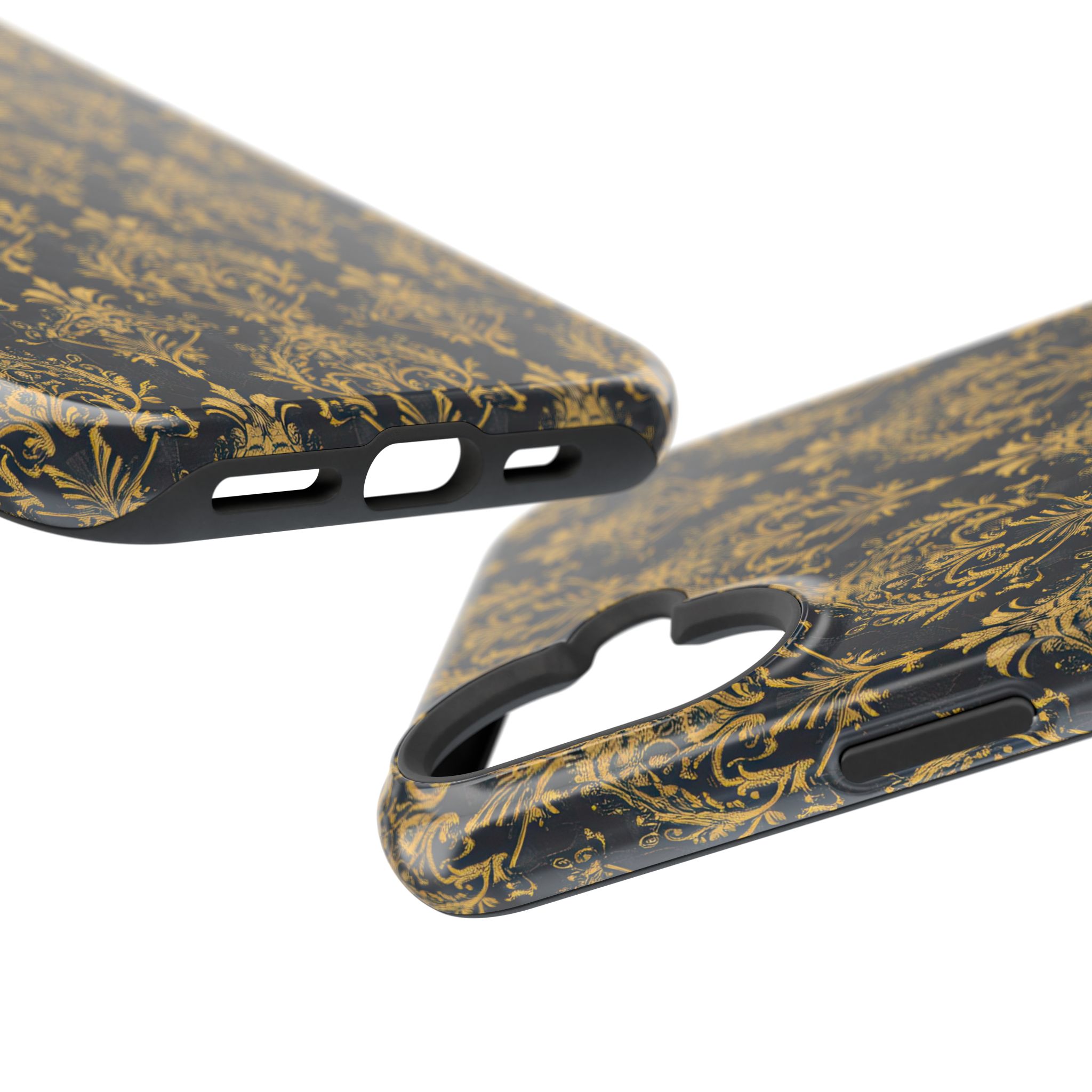 Elegant Gold Floral Magnetic Tough Case - Stylish Protection for Your Phone - Image 112
