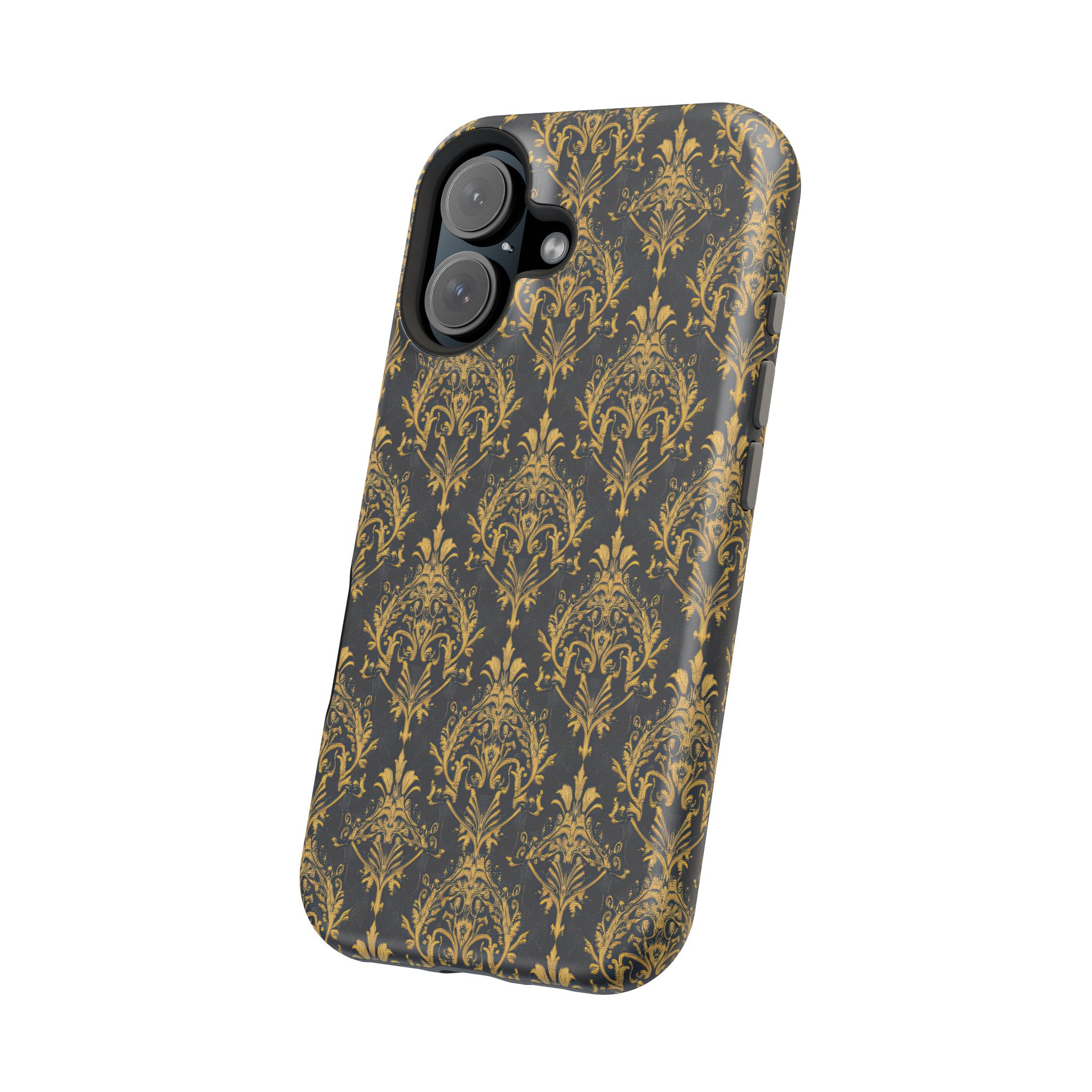 Elegant Gold Floral Magnetic Tough Case - Stylish Protection for Your Phone - Image 106