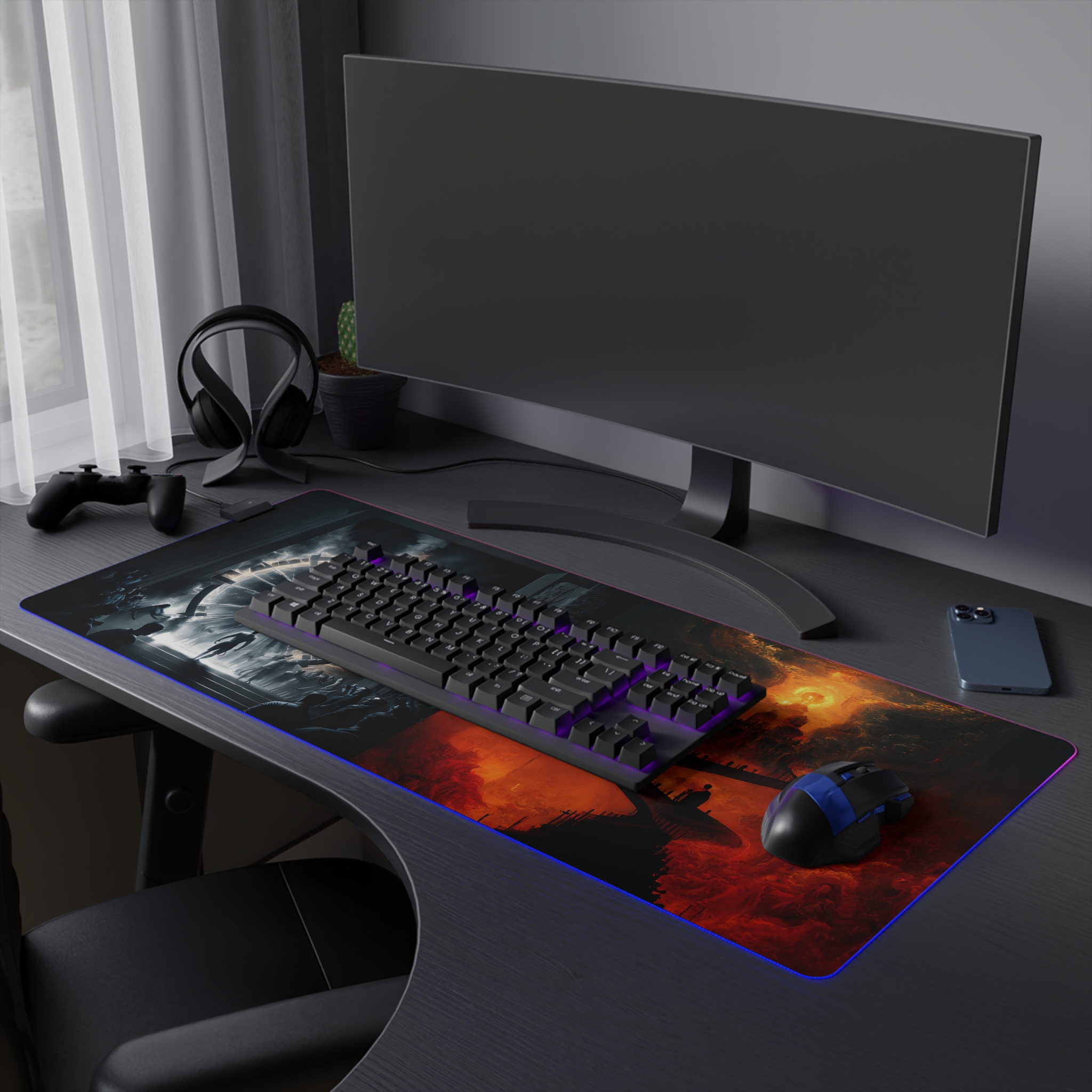 Busting through the Gates LED Gaming Mouse Pad (Only the strong shall survive) - Image 27