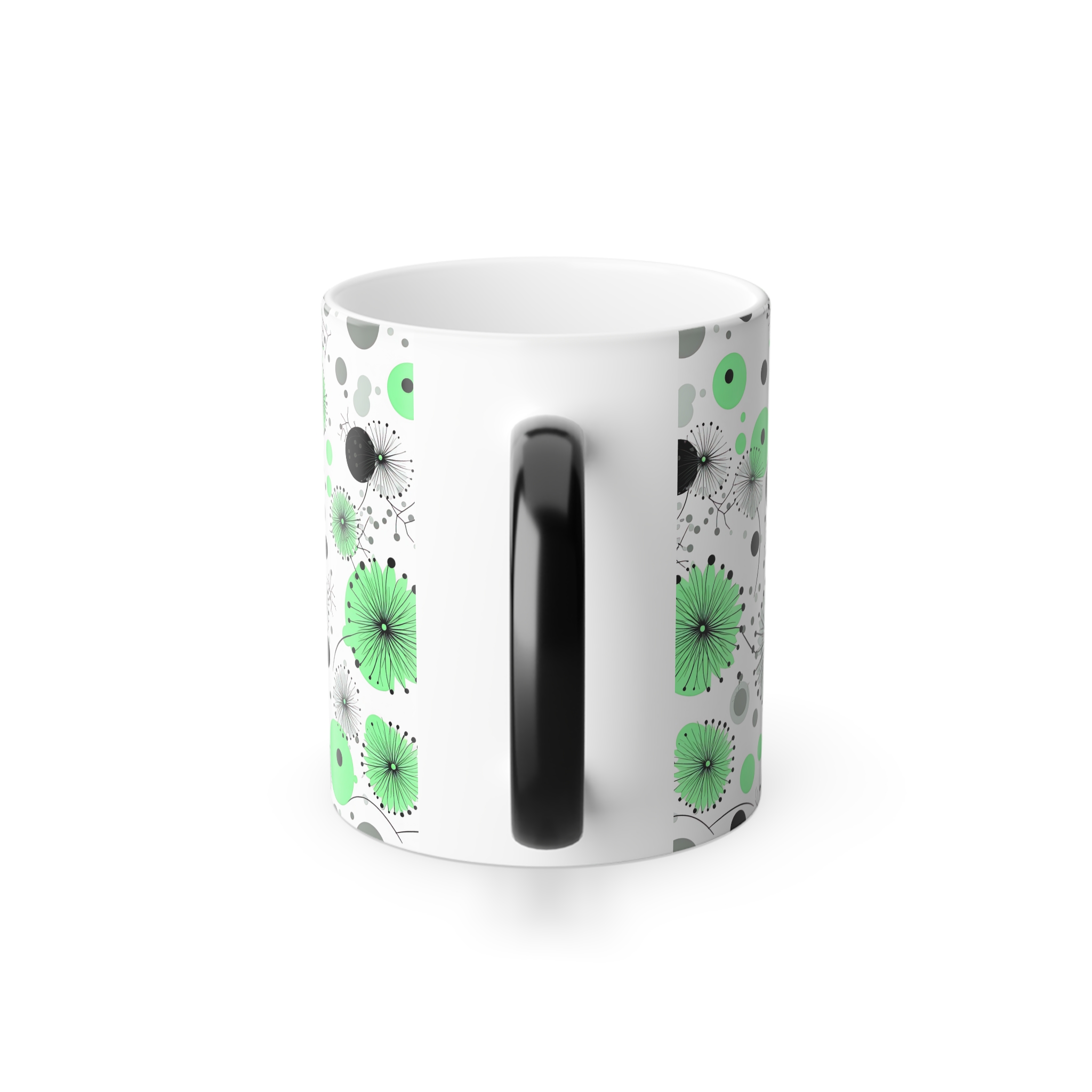 Green Cherry Blossom Color Morphing Mug, 11oz - Image 2