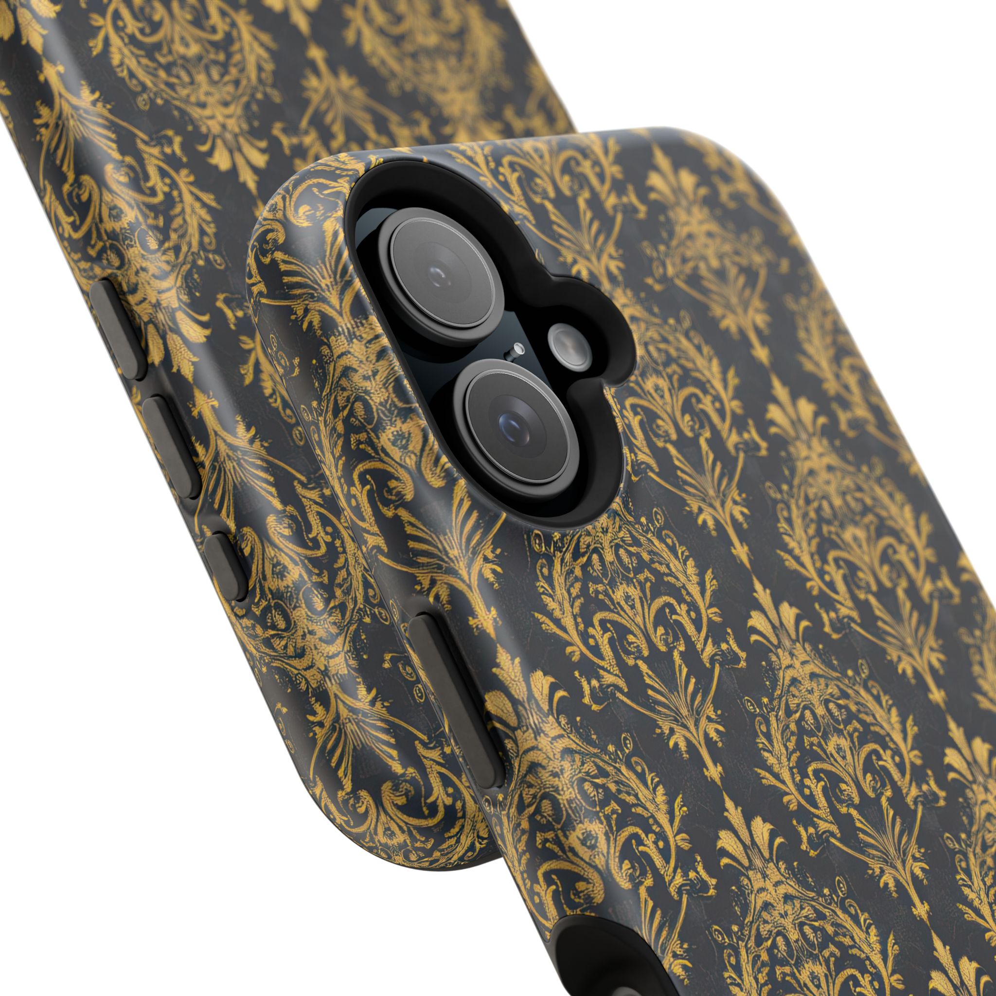 Elegant Gold Floral Magnetic Tough Case - Stylish Protection for Your Phone - Image 107