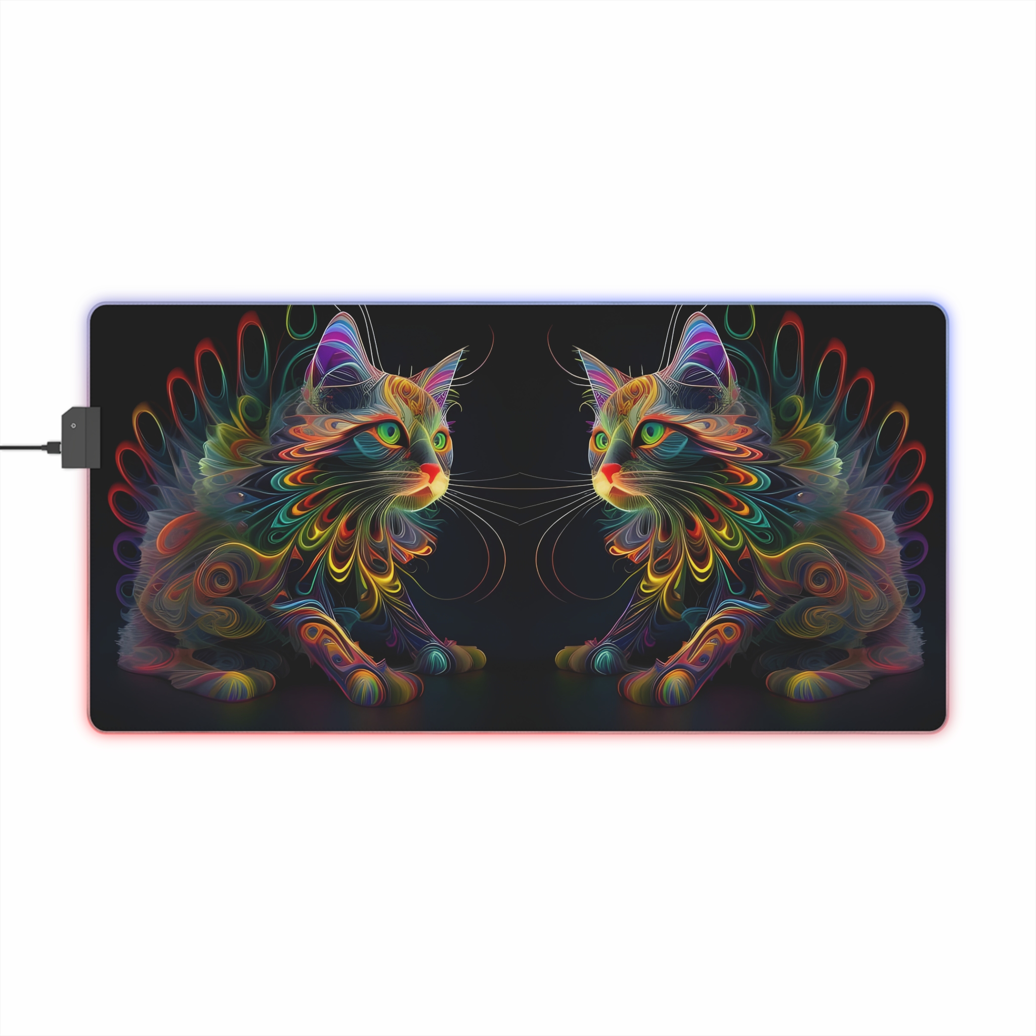 House of Trippers Playful Kitty LED Gaming Mouse Pad (Kitty wanna play) - Image 8