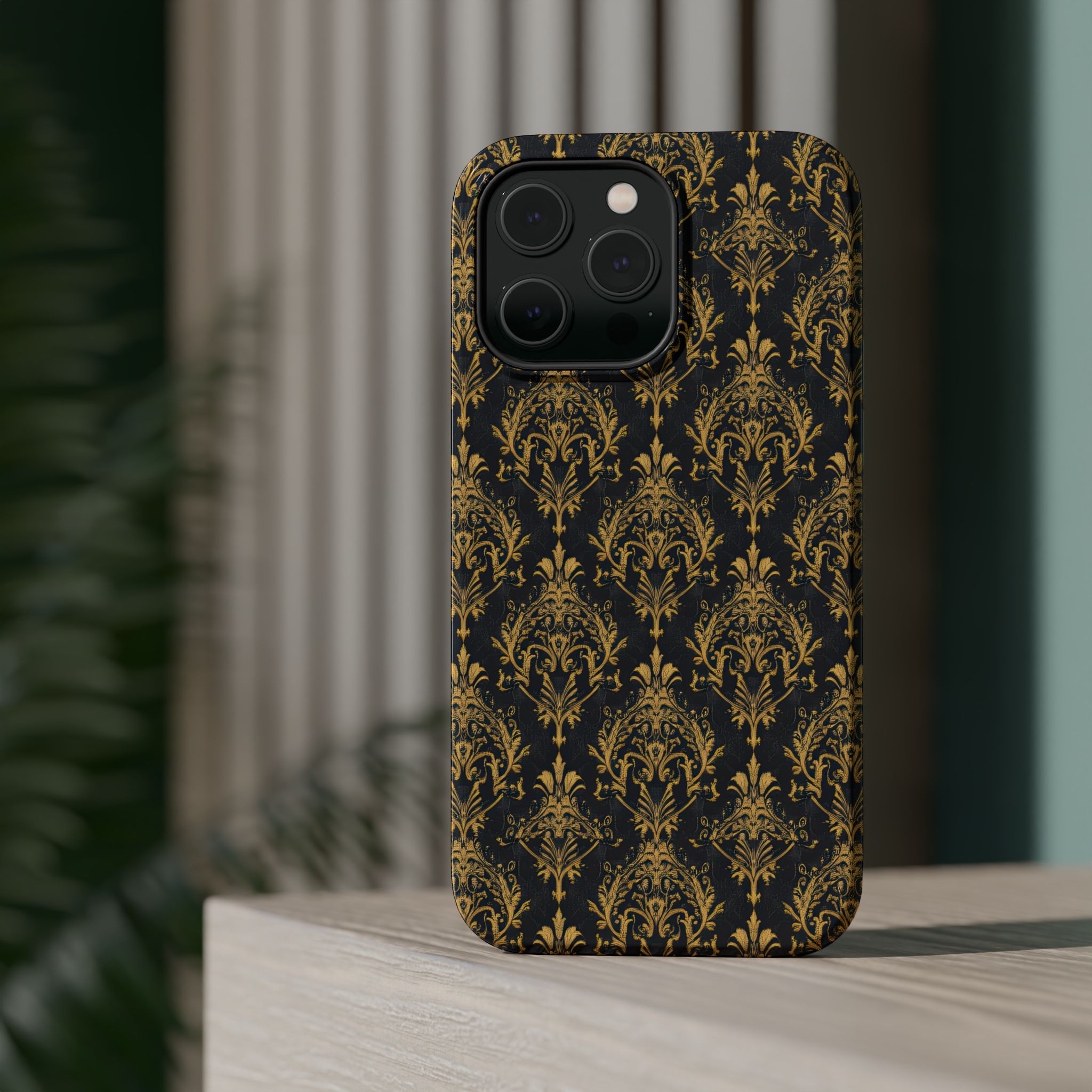 Elegant Gold Floral Magnetic Tough Case - Stylish Protection for Your Phone - Image 32
