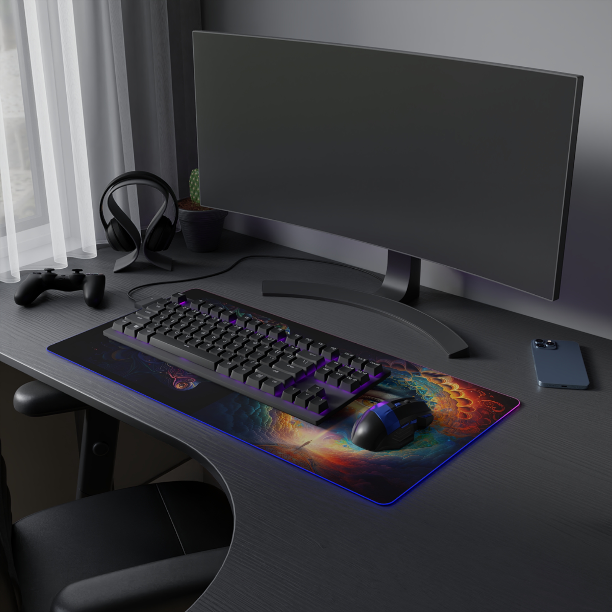 Child of the rainbow LED Gaming Mouse Pad (colors within colors) - Image 13