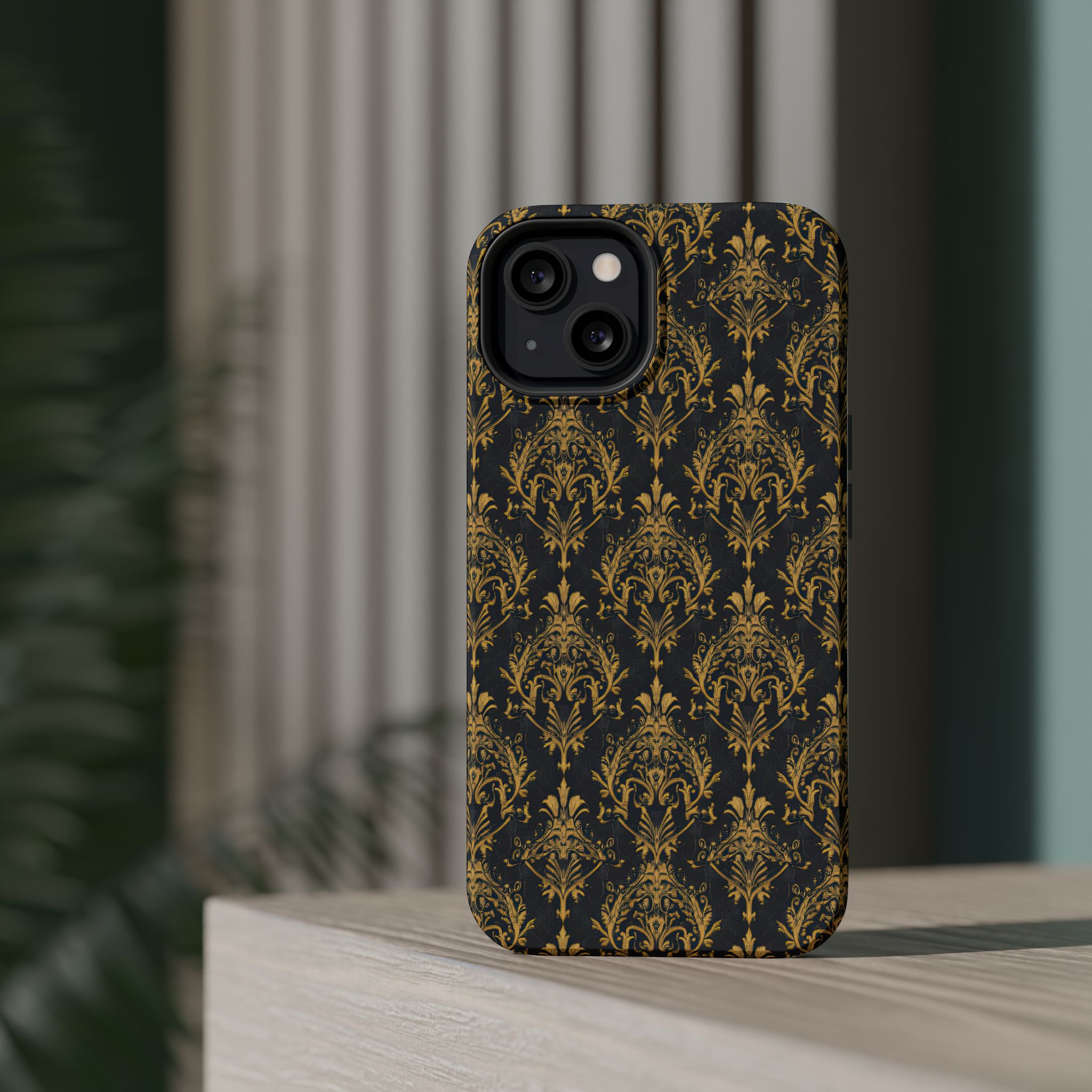Elegant Gold Floral Magnetic Tough Case - Stylish Protection for Your Phone - Image 44