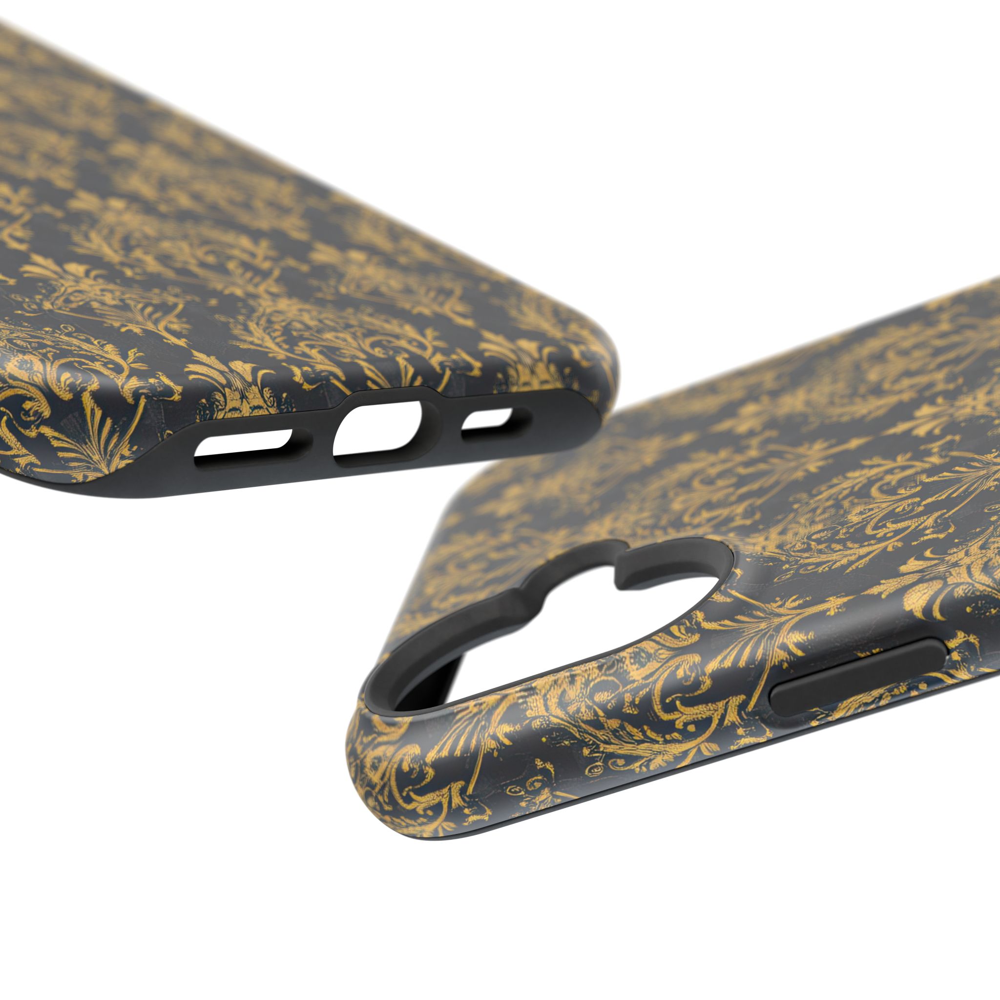 Elegant Gold Floral Magnetic Tough Case - Stylish Protection for Your Phone - Image 116