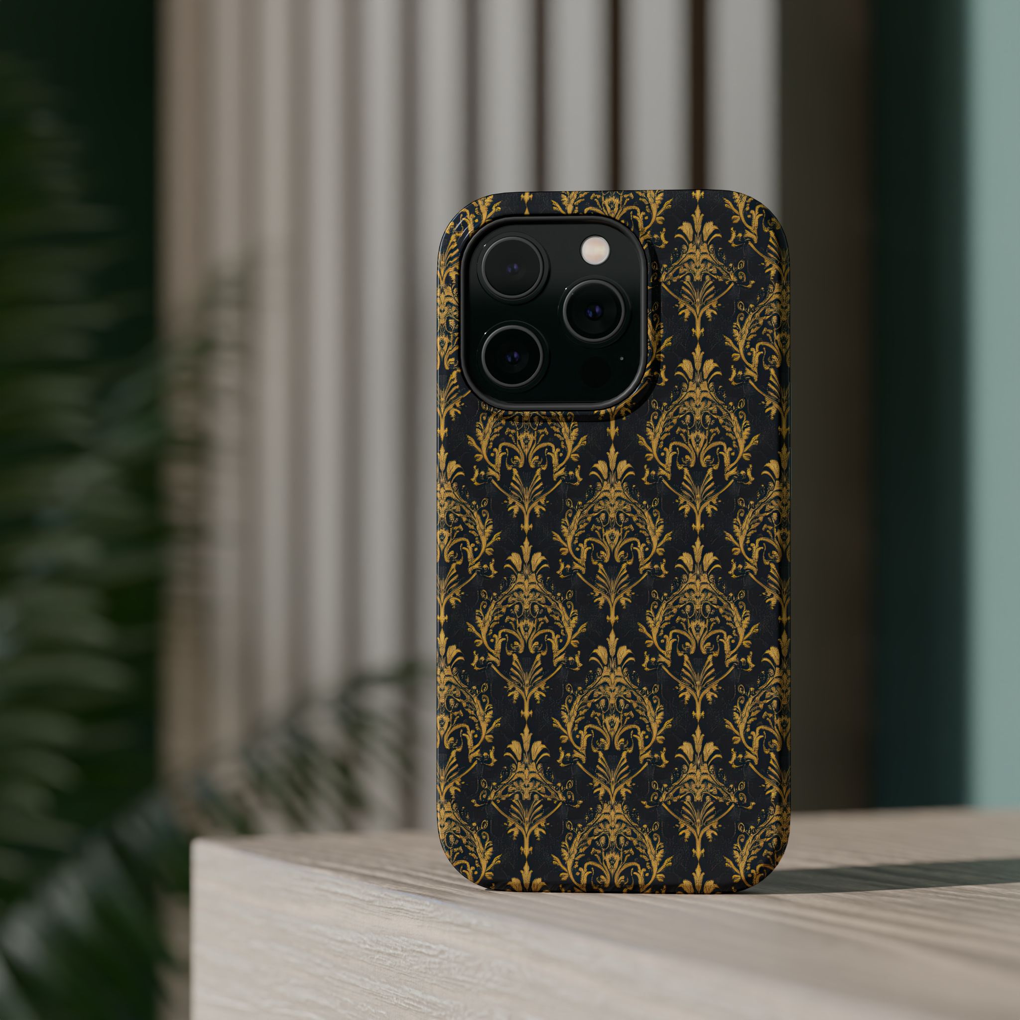 Elegant Gold Floral Magnetic Tough Case - Stylish Protection for Your Phone - Image 16