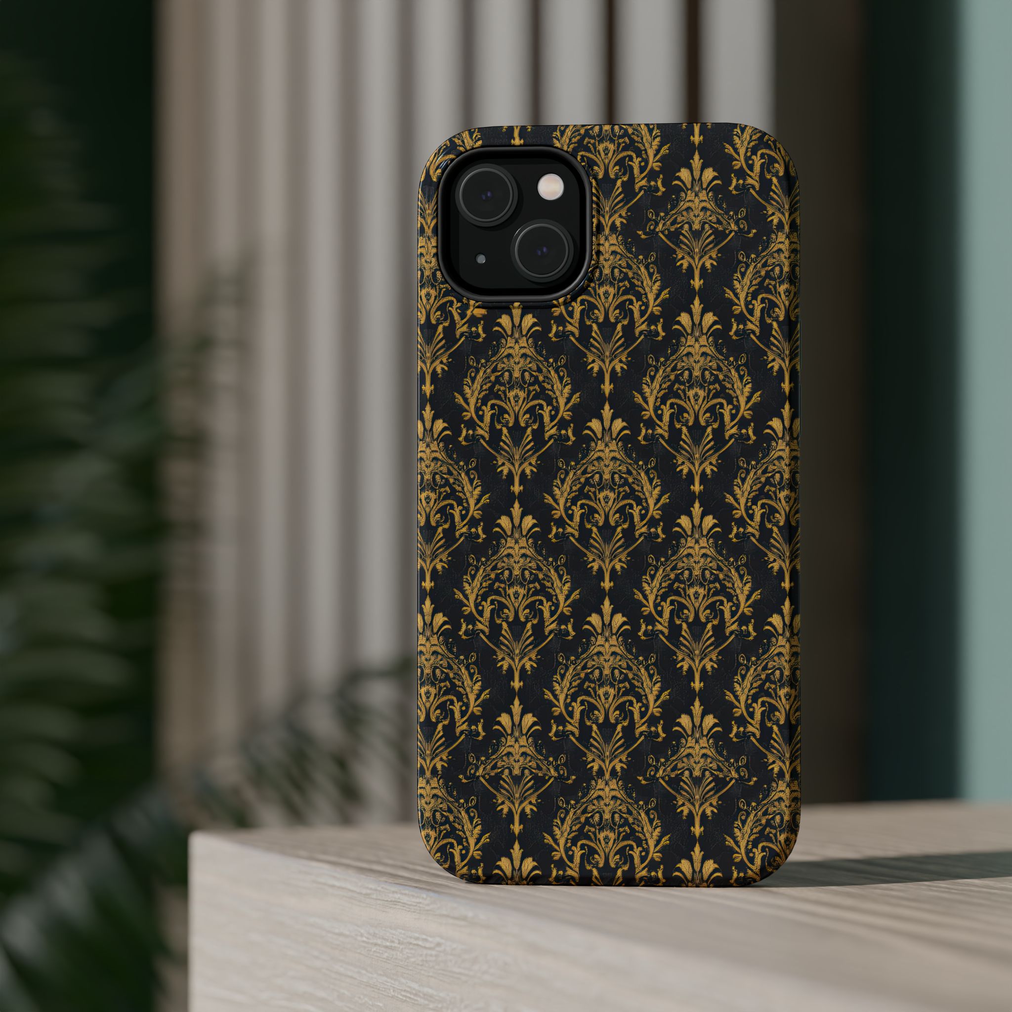 Elegant Gold Floral Magnetic Tough Case - Stylish Protection for Your Phone - Image 24