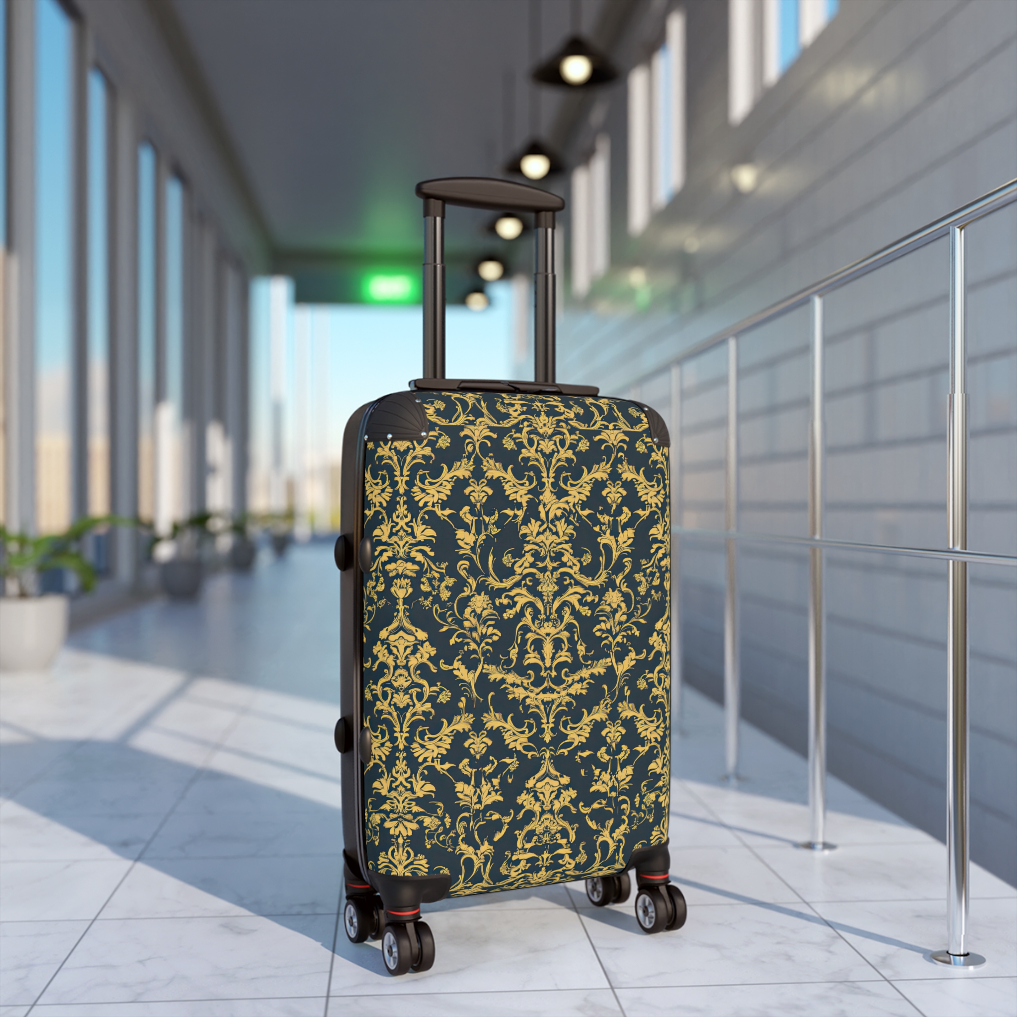 Elegant Vintage Floral Suitcase - Stylish Travel Luggage for Adventurers - Image 13