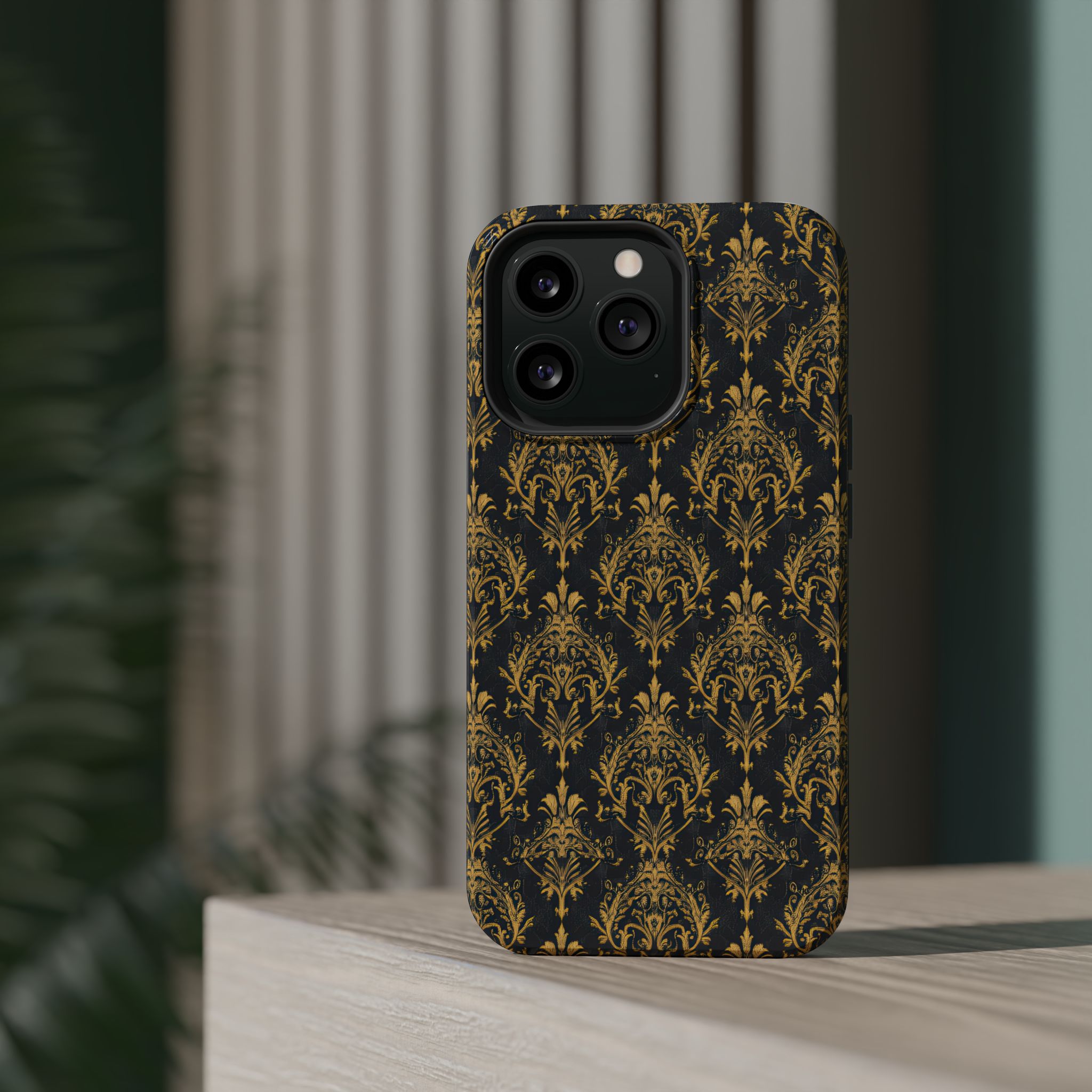Elegant Gold Floral Magnetic Tough Case - Stylish Protection for Your Phone - Image 56