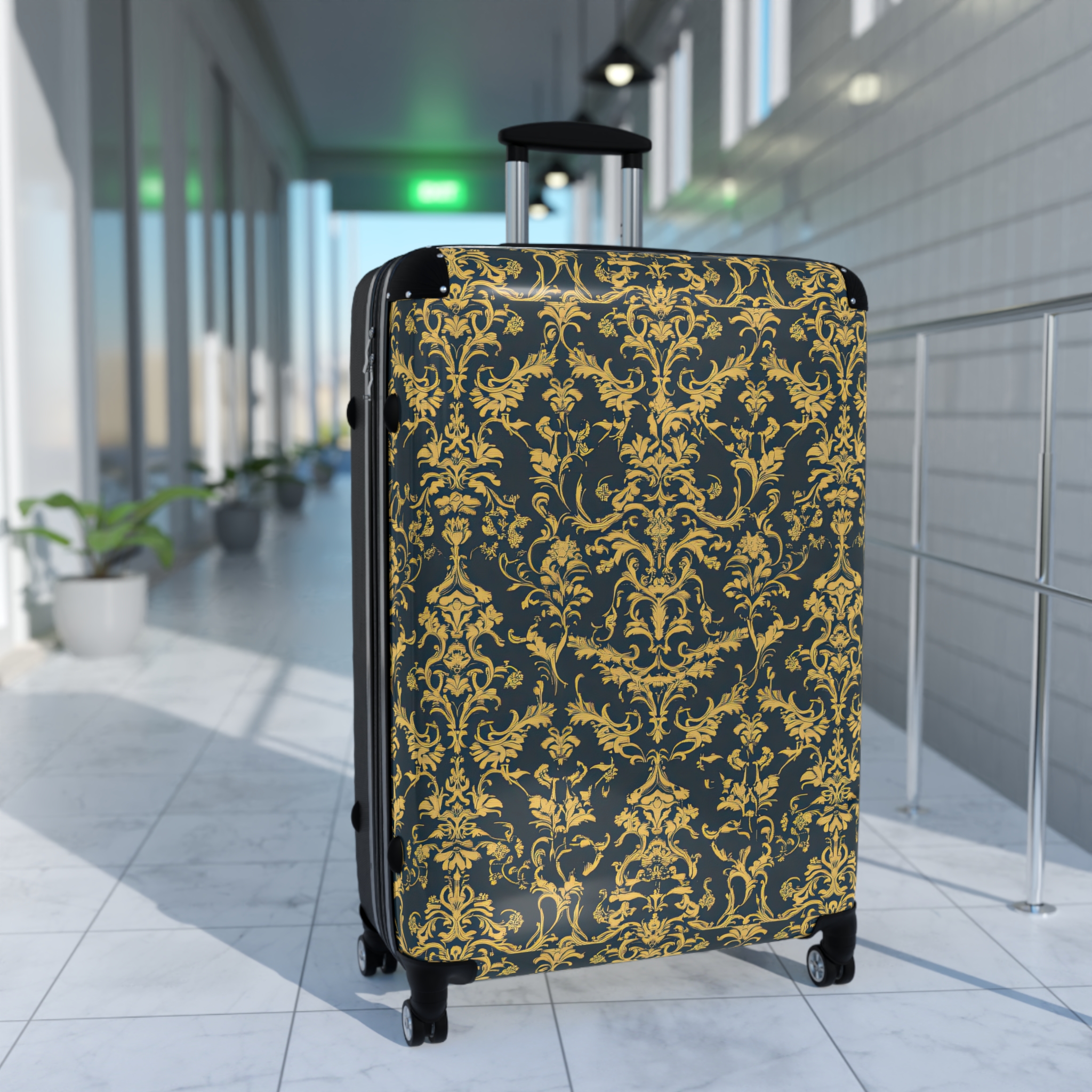 Elegant Vintage Floral Suitcase - Stylish Travel Luggage for Adventurers