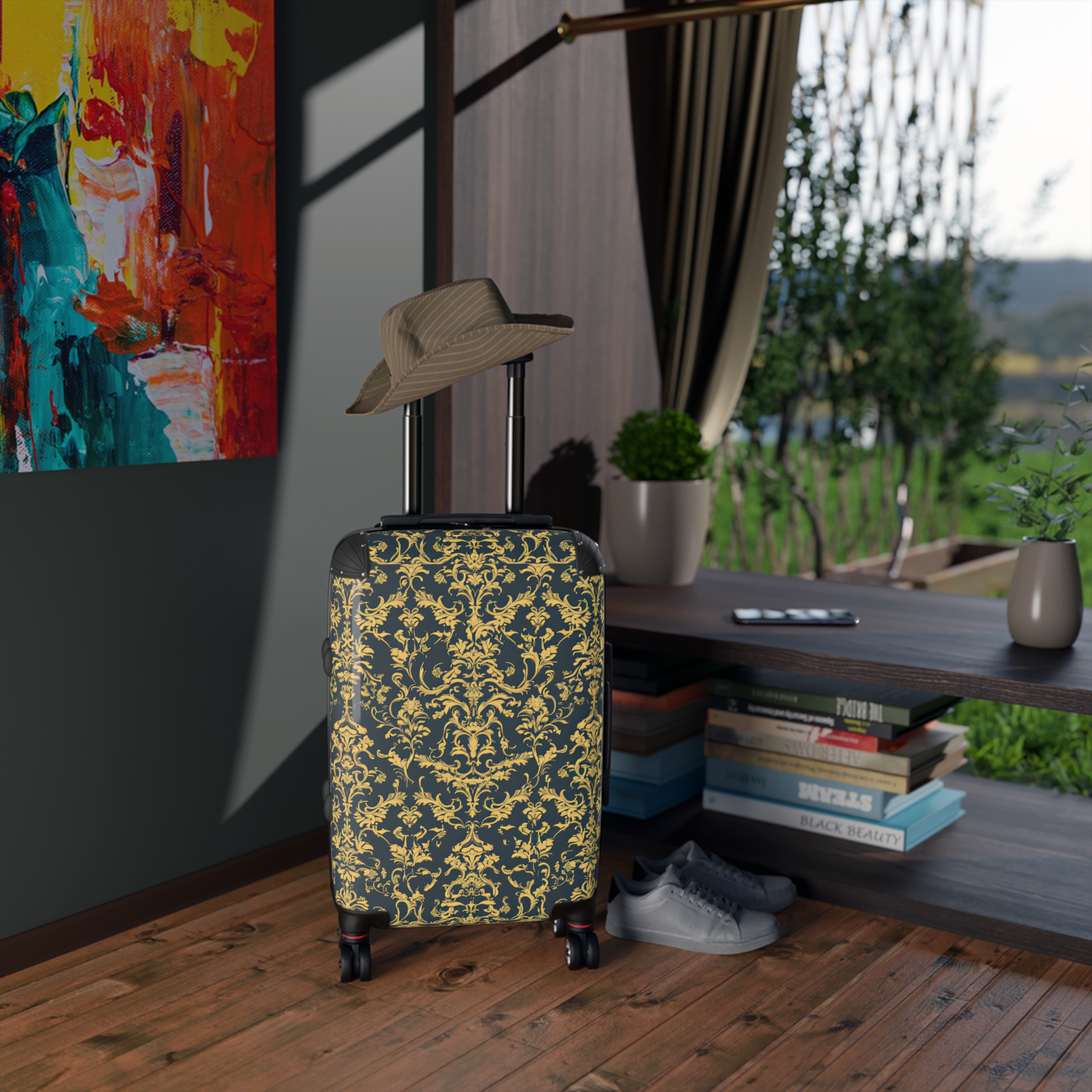 Elegant Vintage Floral Suitcase - Stylish Travel Luggage for Adventurers - Image 15
