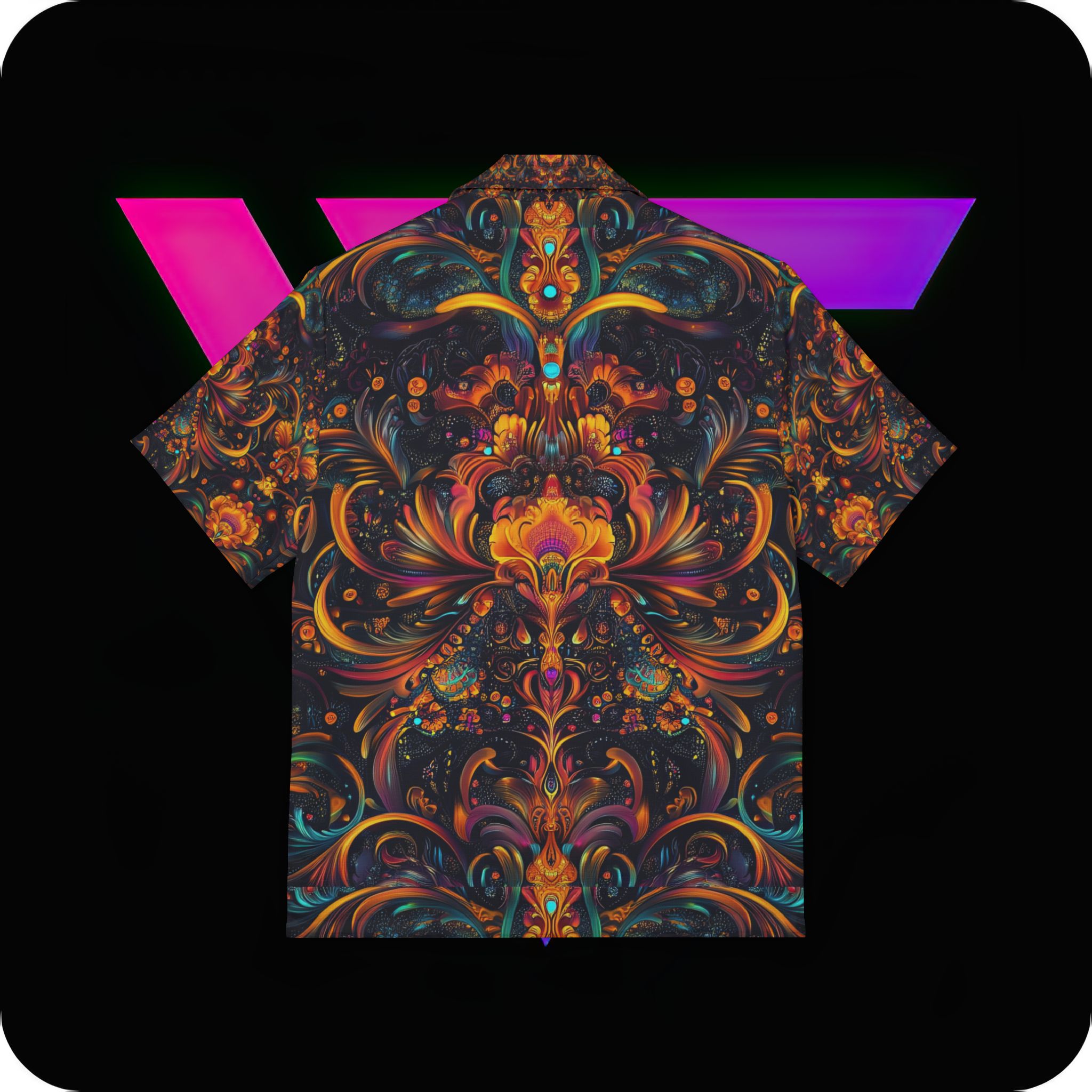 Vibrant Floral Men's Hawaiian Camp Shirt for Summer Fun - Image 3