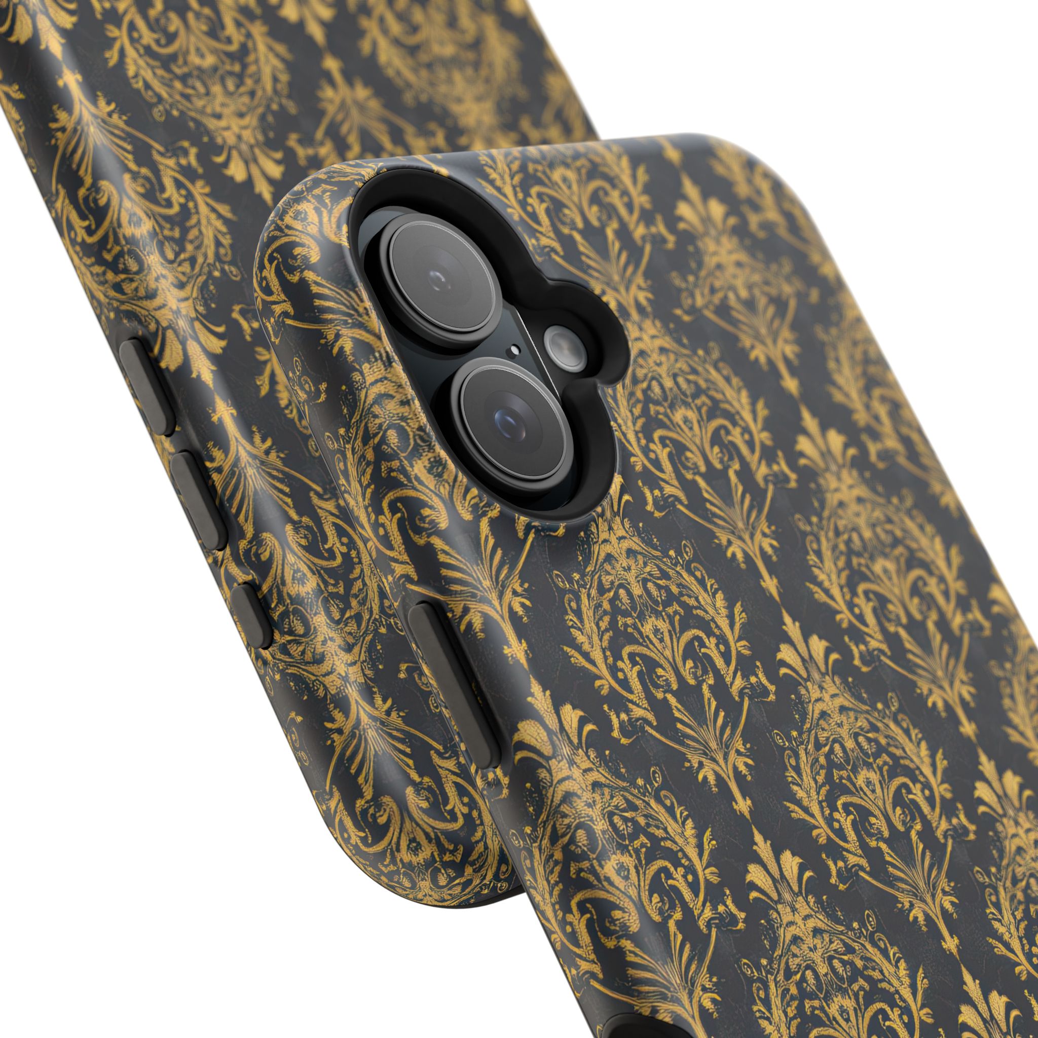 Elegant Gold Floral Magnetic Tough Case - Stylish Protection for Your Phone - Image 115