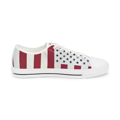 Patriotic Low Top Sneakers - American Flag Design for Casual Style