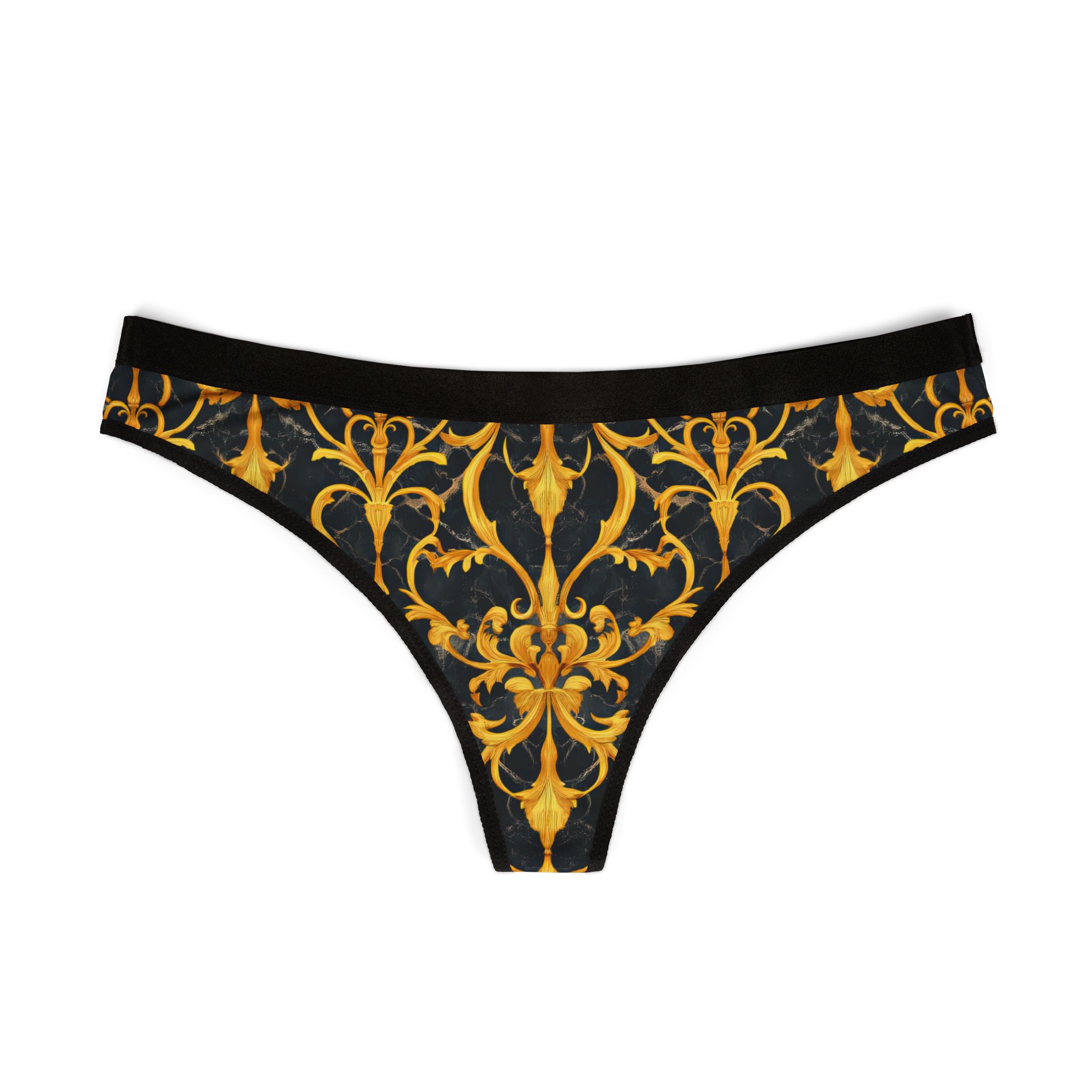 Elegant Floral Women's Thongs - Luxury Lace Undergarments - Image 2