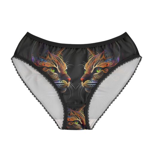 House of Trippers Tough Little Kitty Women's Briefs (AOP)(Pet me or i'll bite you)(Twins)
