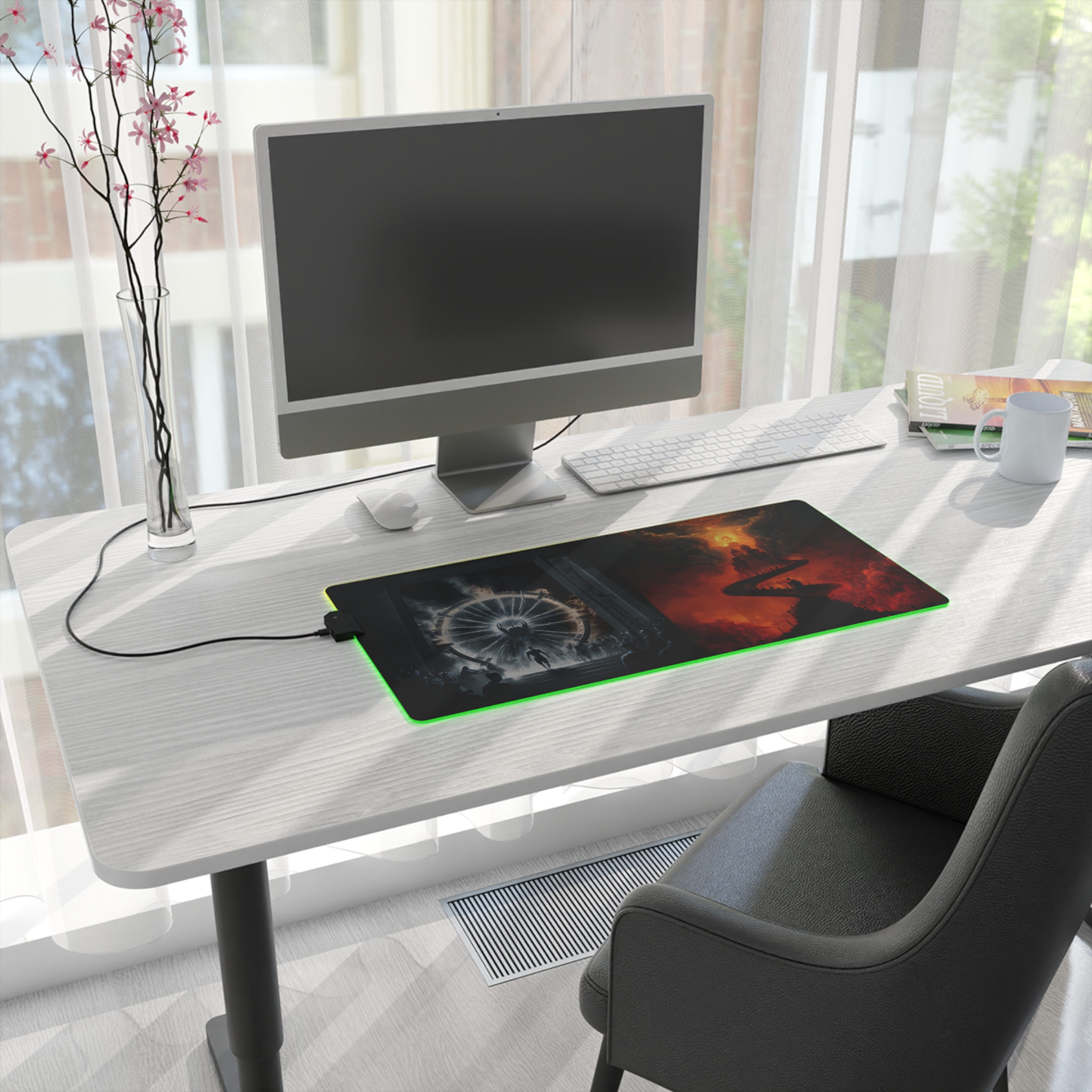 Busting through the Gates LED Gaming Mouse Pad (Only the strong shall survive) - Image 7