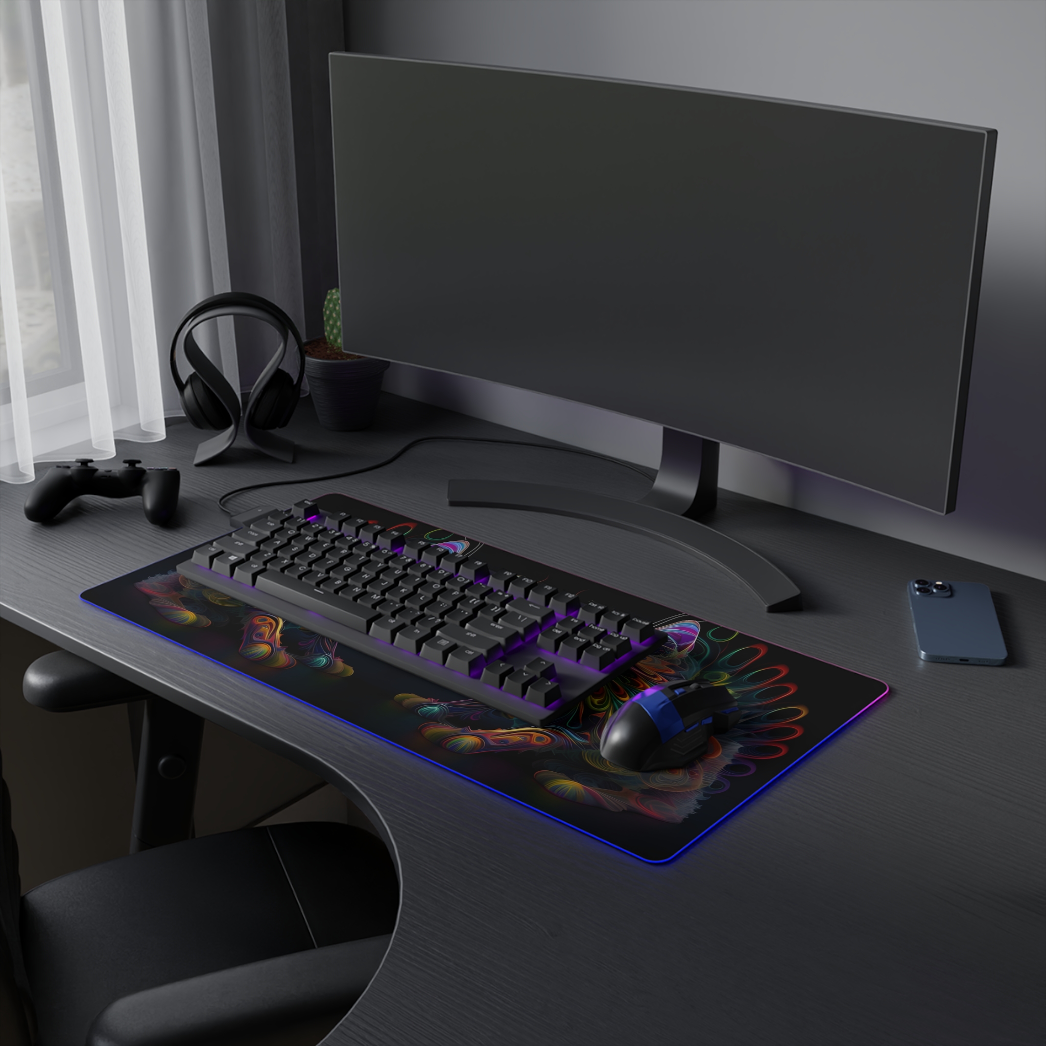 House of Trippers Playful Kitty LED Gaming Mouse Pad (Kitty wanna play) - Image 13