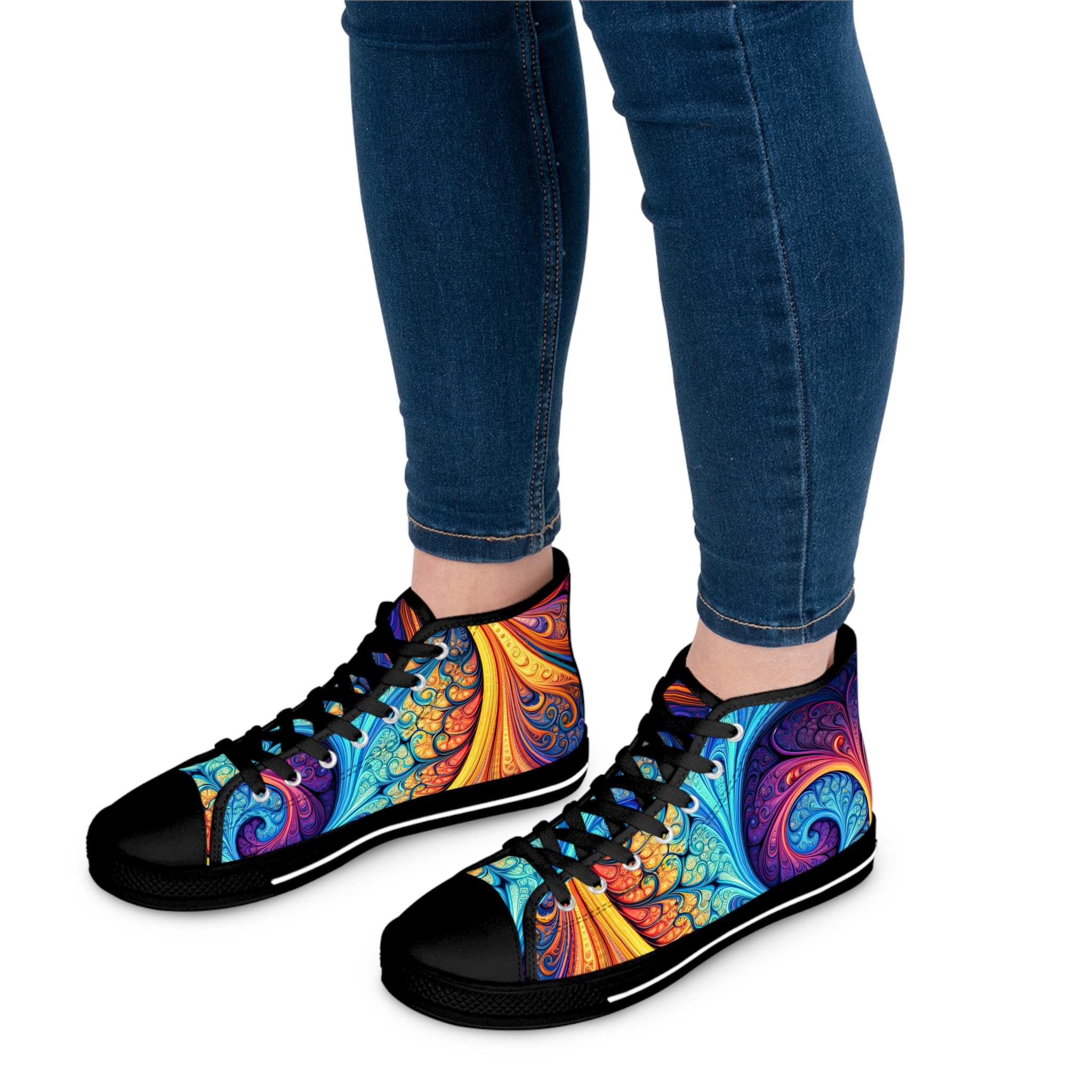 Swirling Women's High Top Sneakers - Image 16