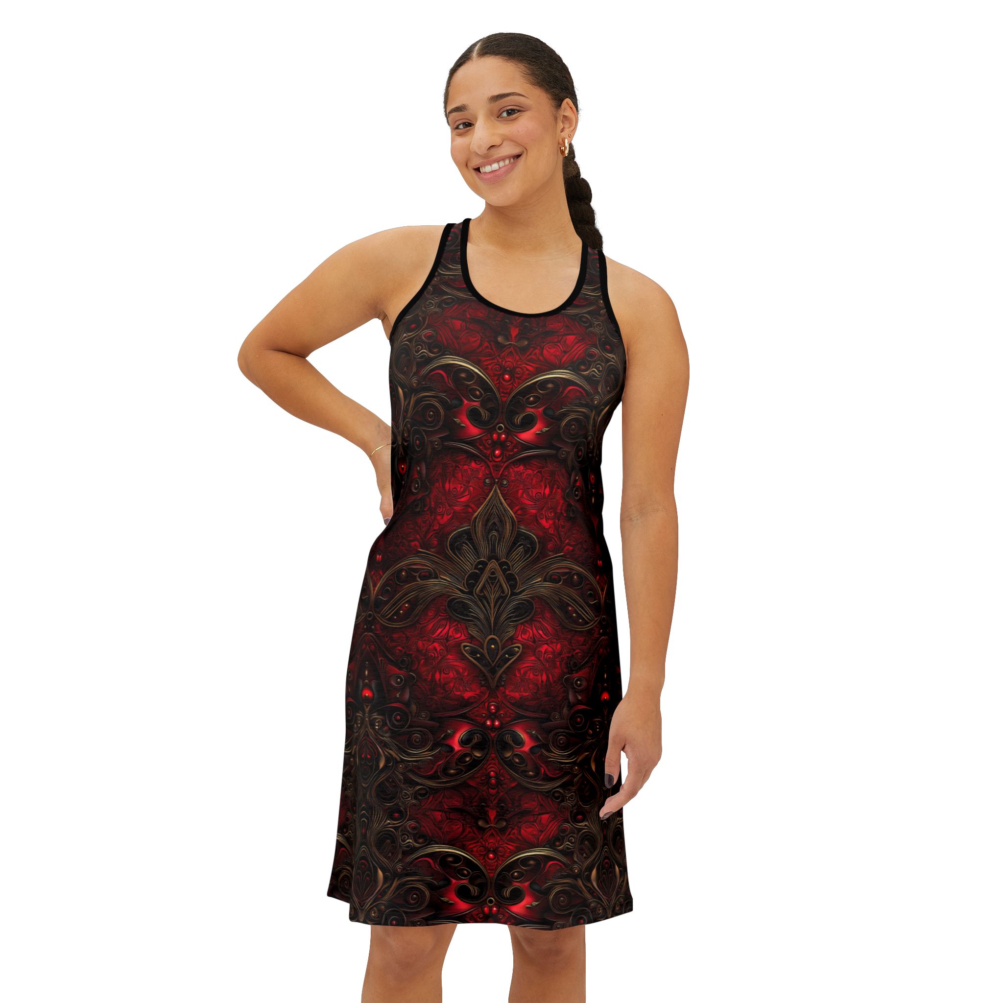 Exquisite Noble Ruby Women's Racerback Dress | Perfect for Summer Events and Casual Wear - Image 4