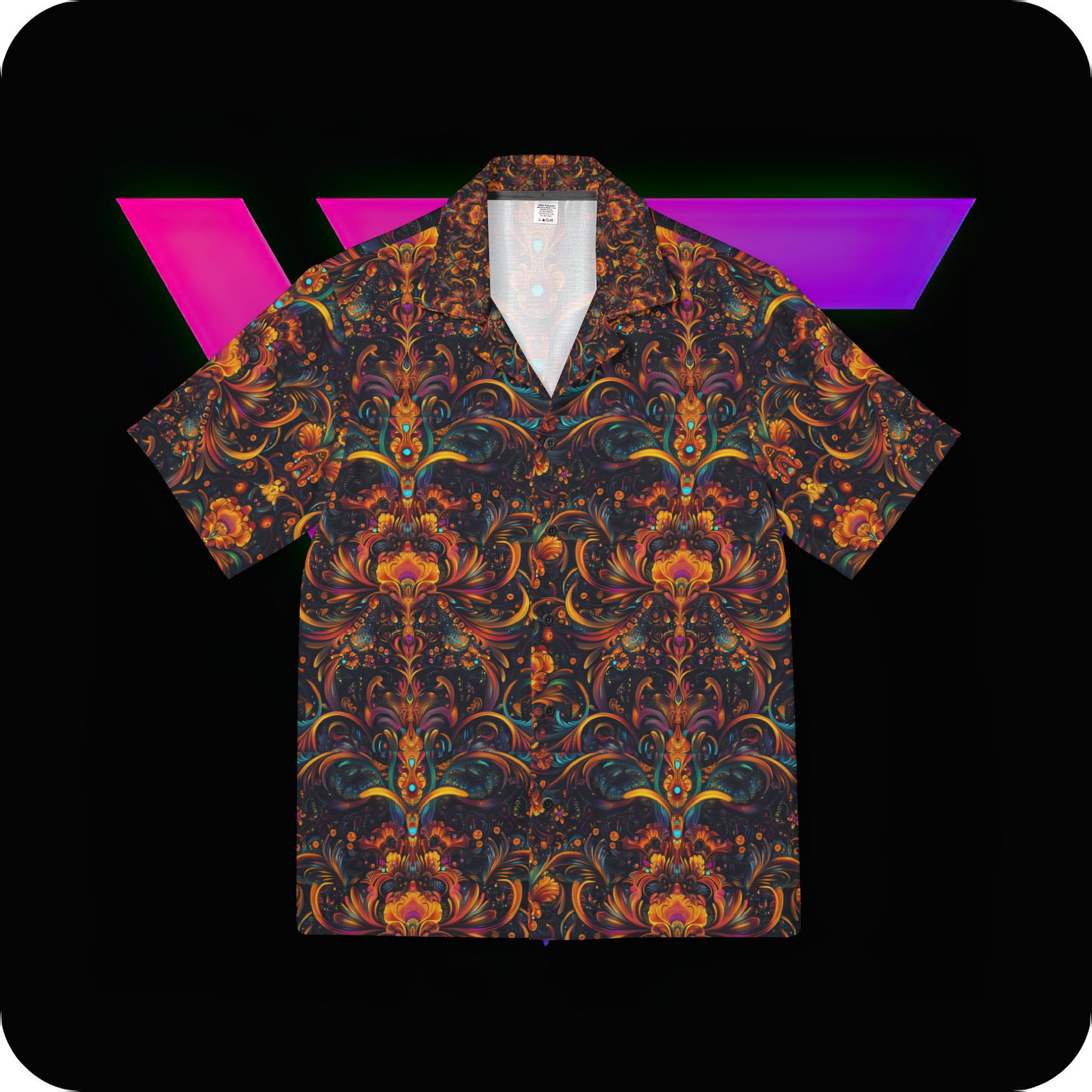 Vibrant Floral Men's Hawaiian Camp Shirt for Summer Fun - Image 2