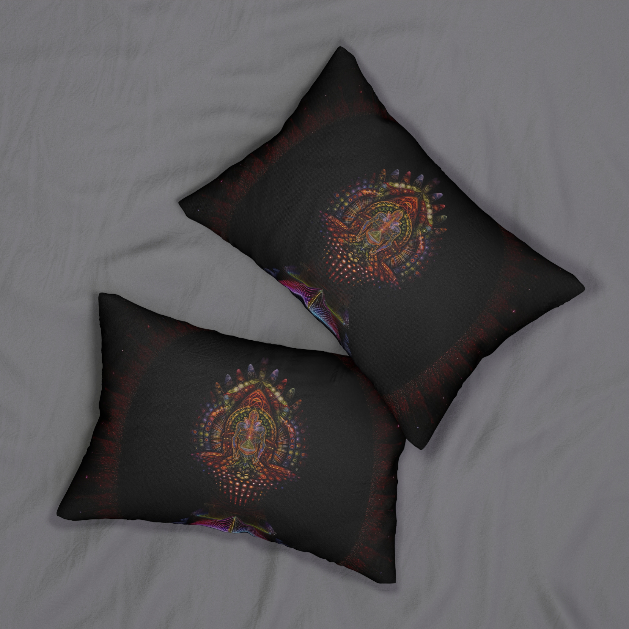 In The Beginning Was The Word And The Word Was You And The Creation Of You Into Existence. Spun Polyester Lumbar Pillow - Image 4