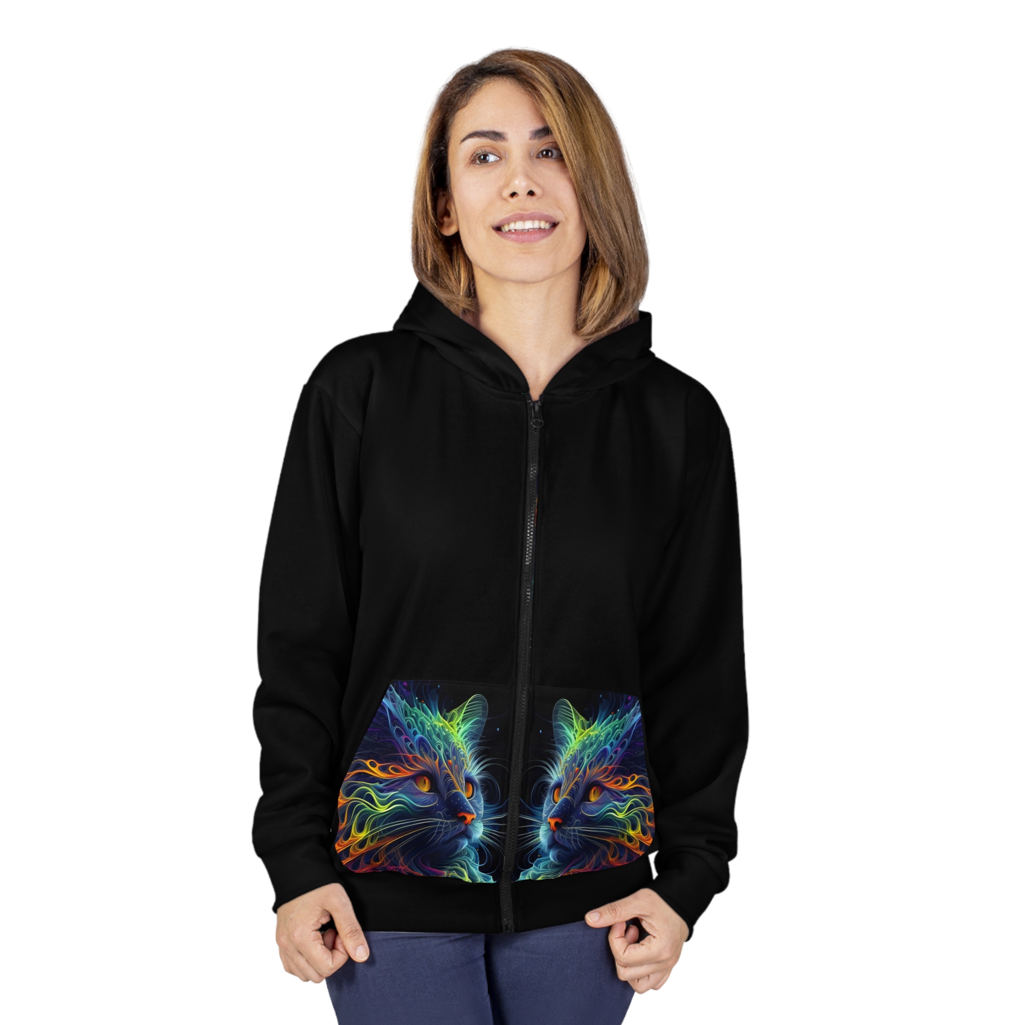 House Of Trippers Pretty Kitty Zip Hoodie - Image 5