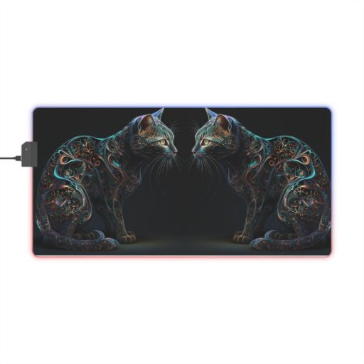 House of Trippers DMT Kitty LED Gaming Mouse Pad (I know what your doing)