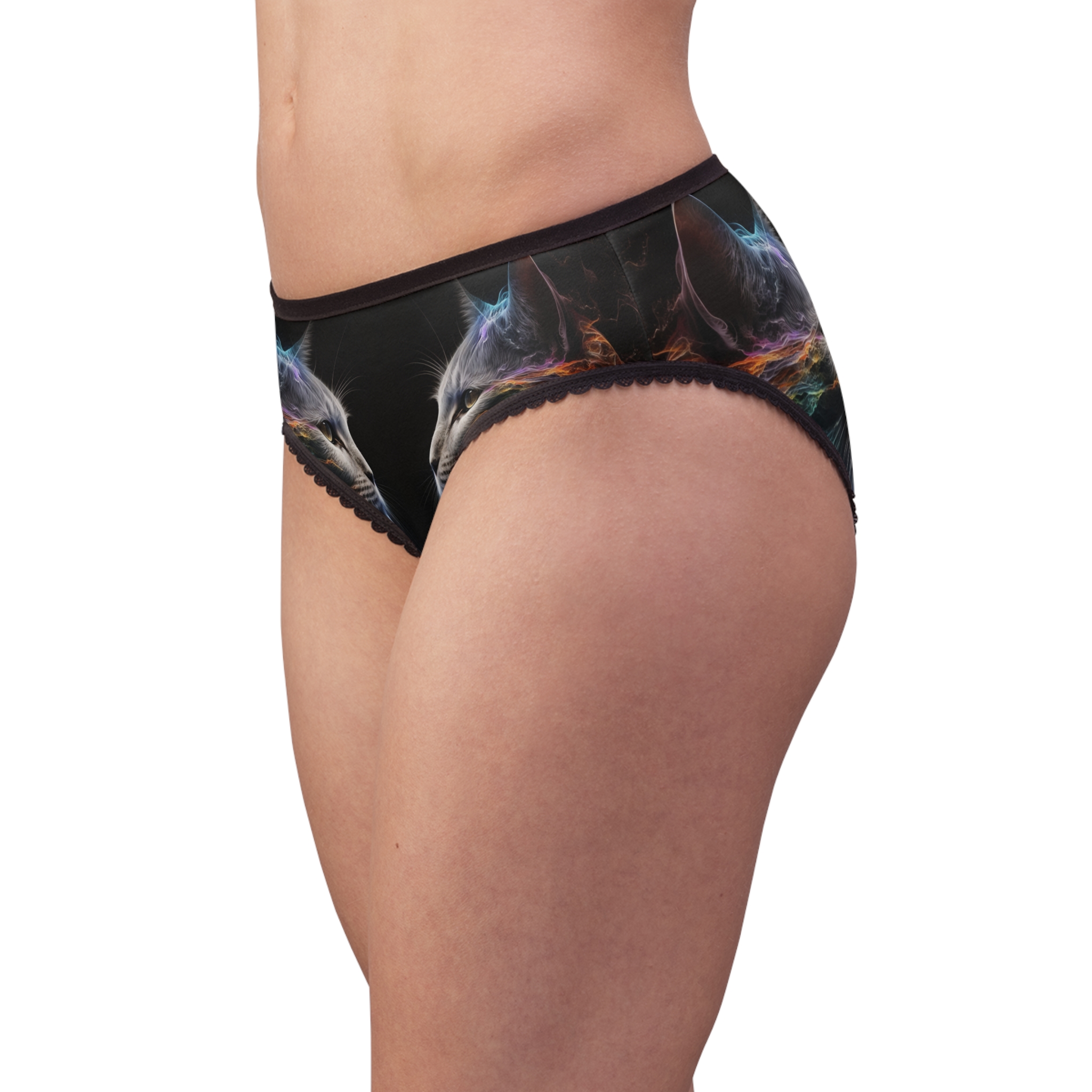House of Trippers Super model Kitty Women's Briefs (AOP)(Watch me on the cat walk)(Twins) - Image 4