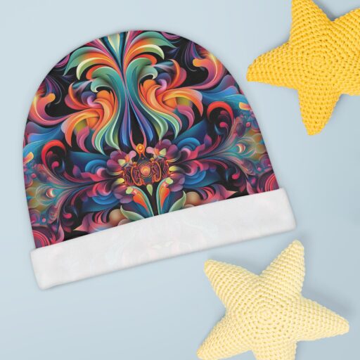 Vibrant Floral Baby Beanie - Colorful Infant Hat for Newborns