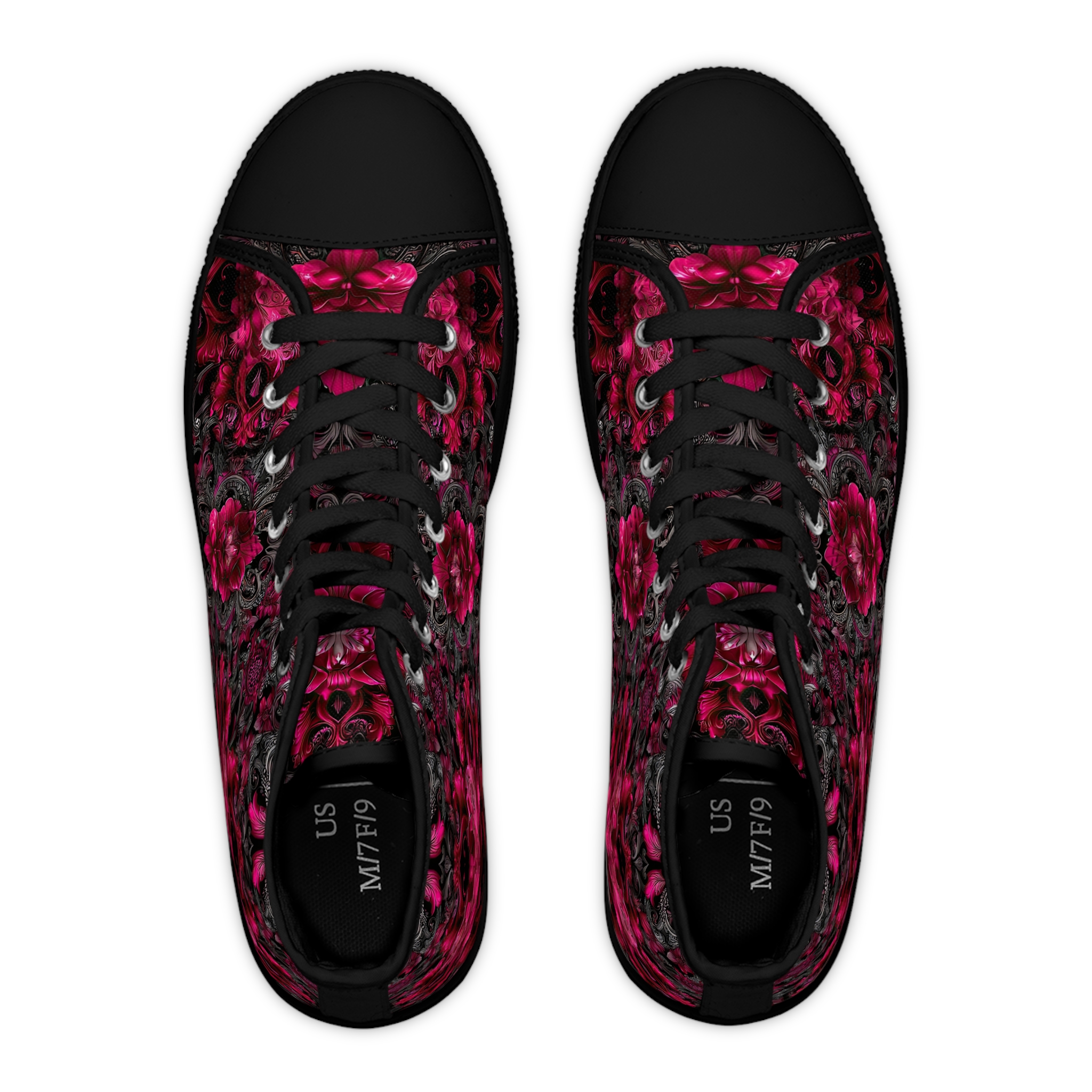 Ruby Rose Floral High Top Sneakers for Women - Stylish Floral Print Casual Footwear - Image 3
