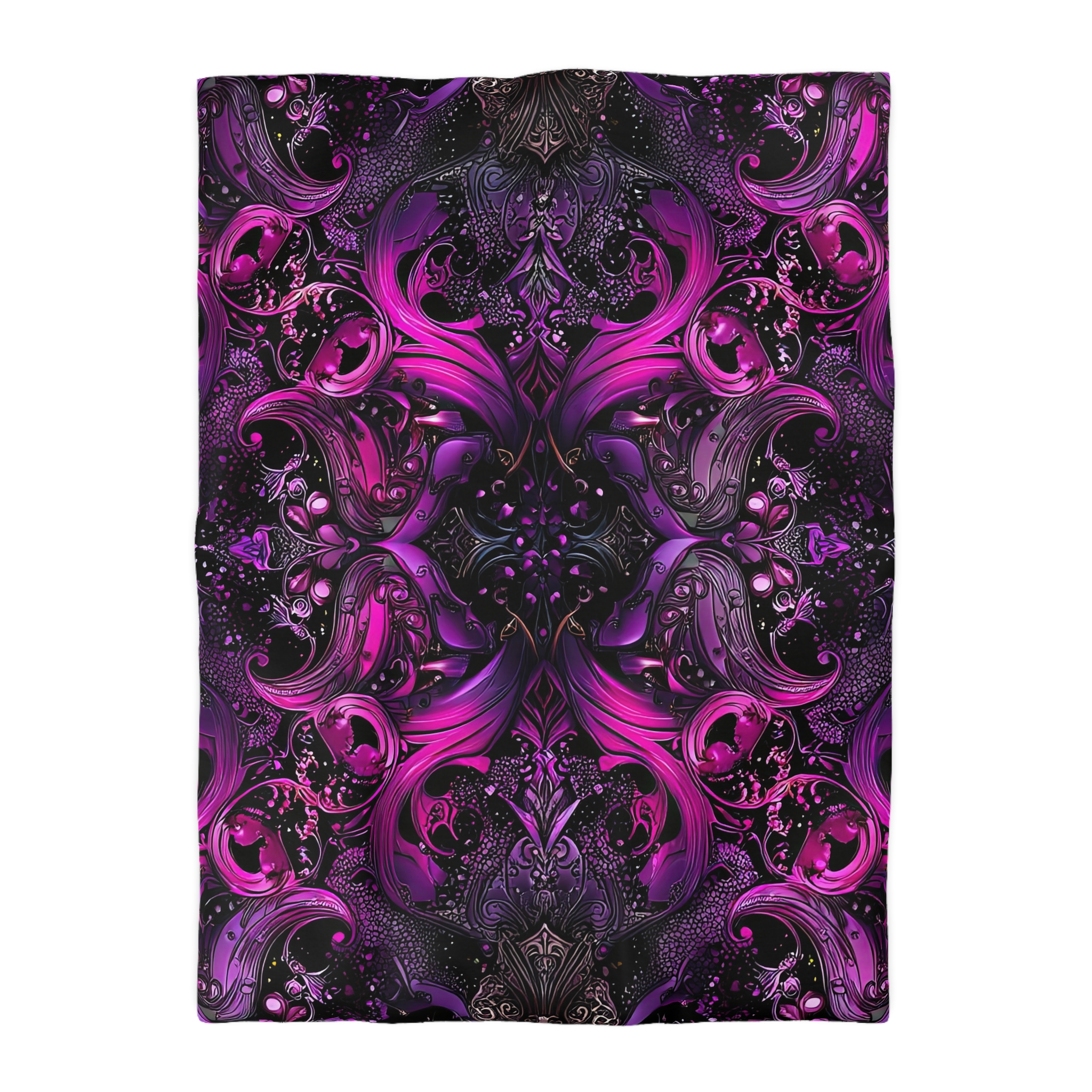 Vibrant Purple Swirl Microfiber Duvet Cover - Luxurious Bedding for a Cozy Home - Image 10