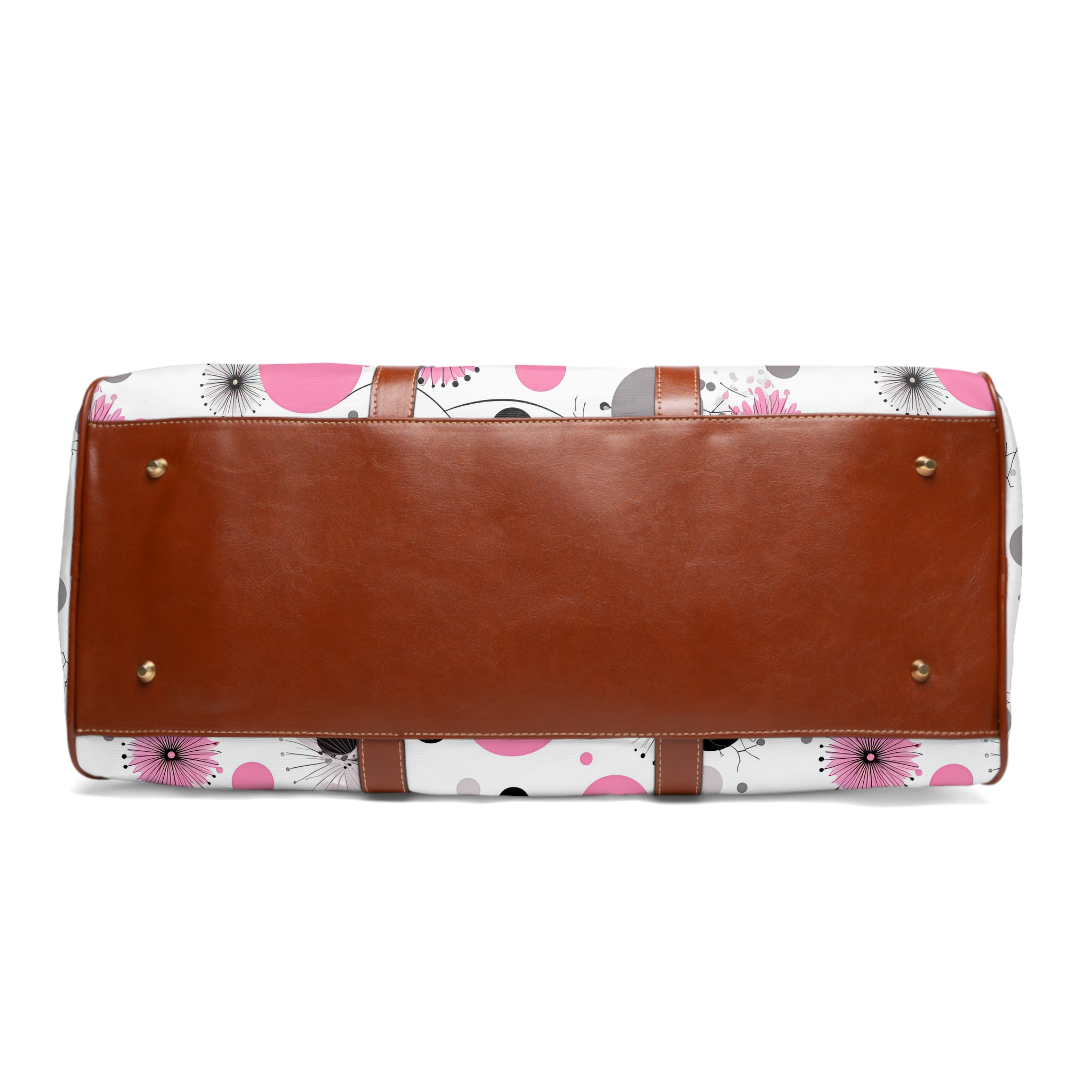 Vintage Pink Polka Dot Waterproof Travel Bag - Image 6