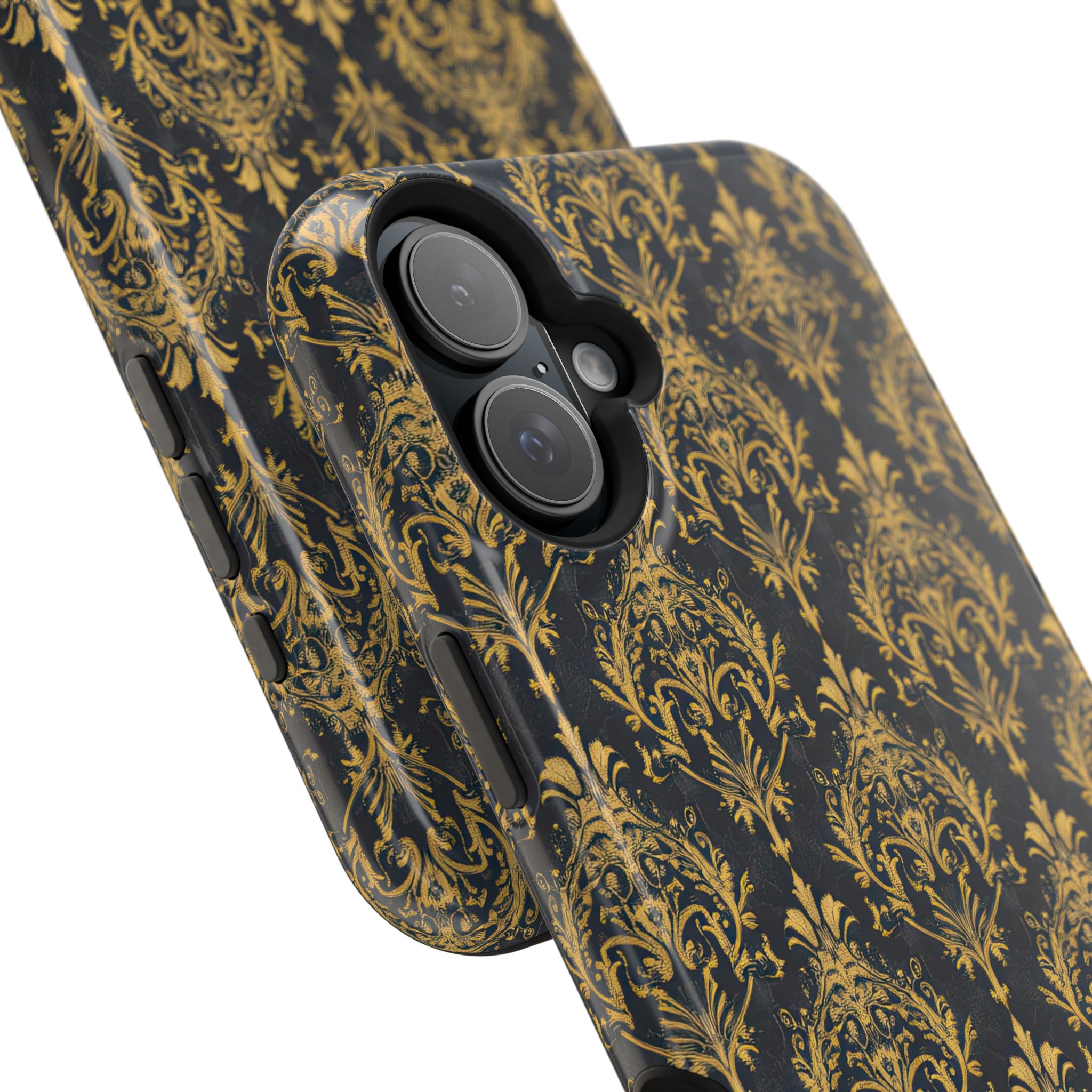 Elegant Gold Floral Magnetic Tough Case - Stylish Protection for Your Phone - Image 111