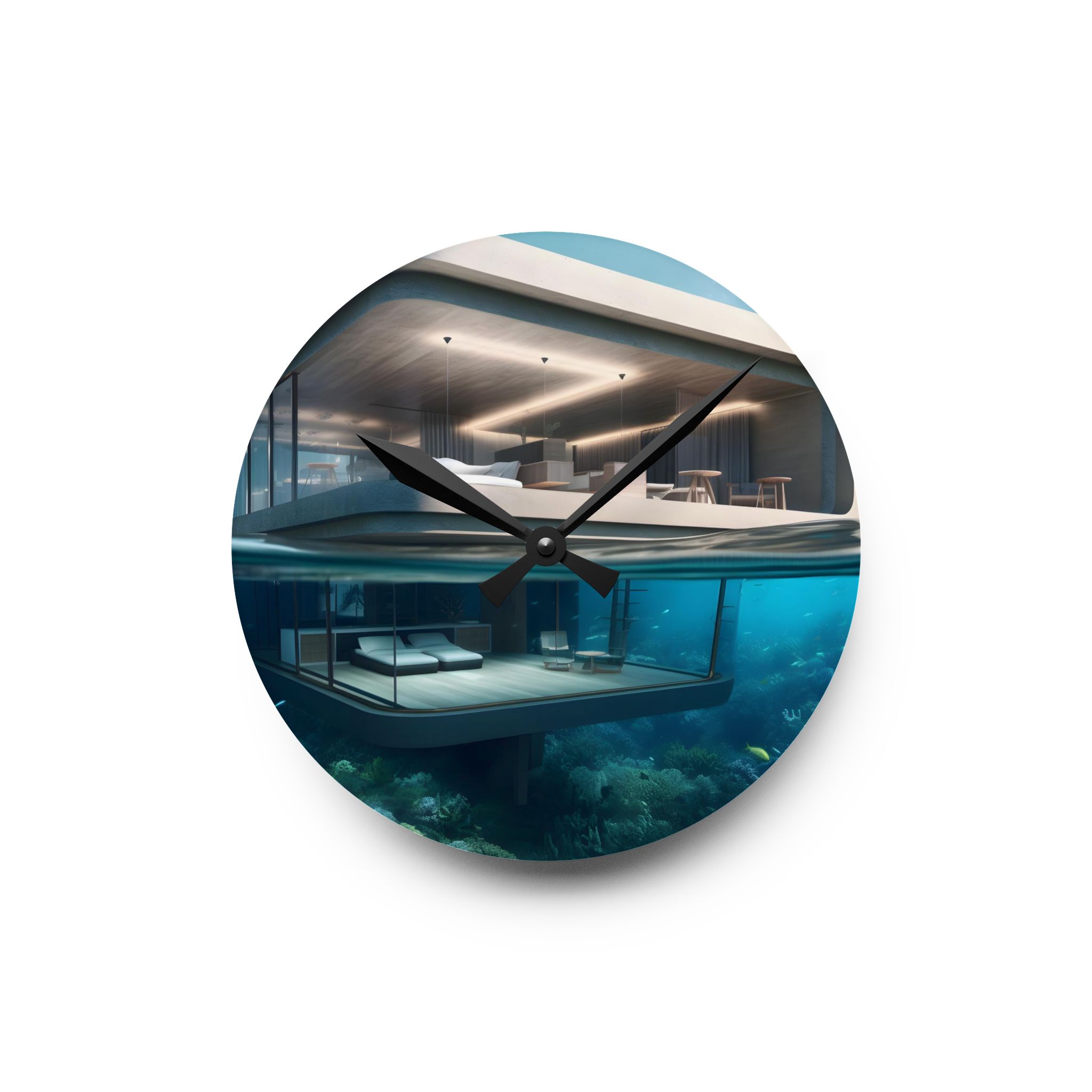 Time Till I Get Away Acrylic Wall Clock