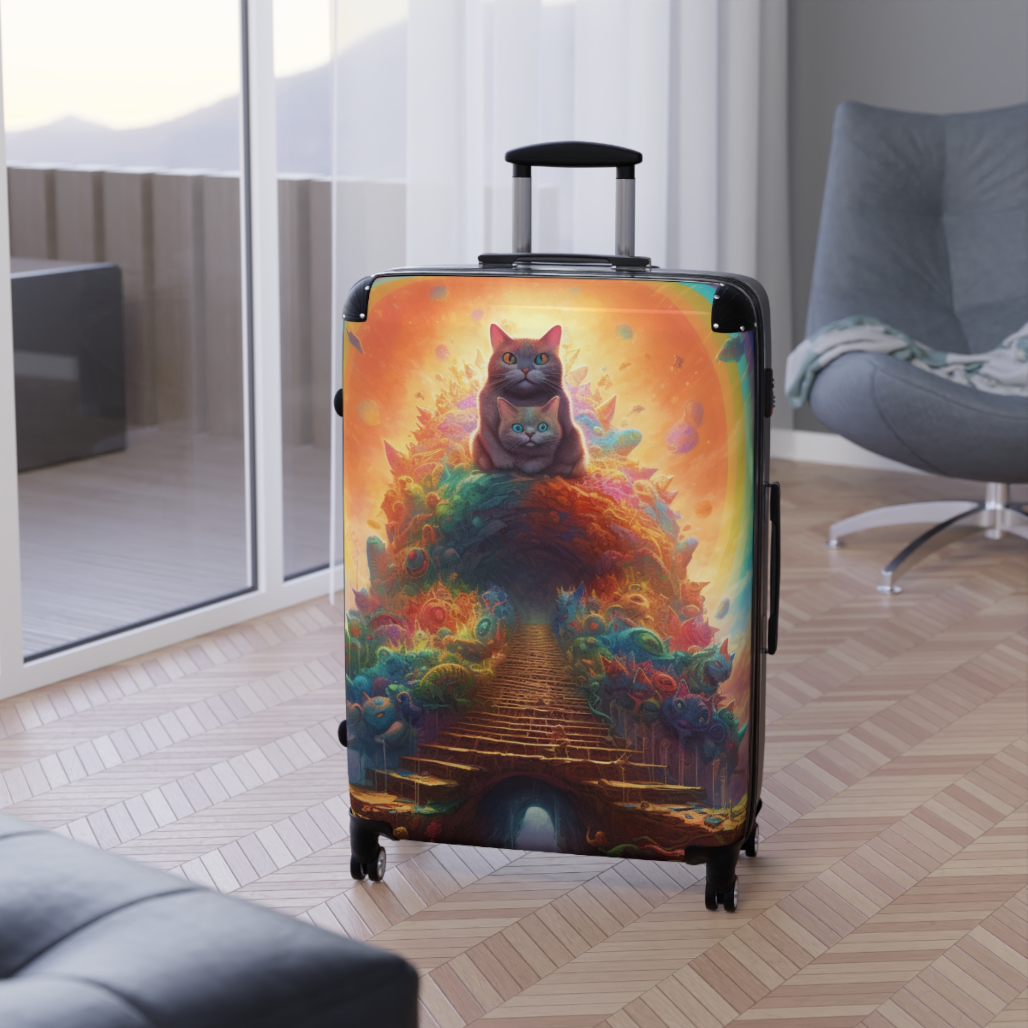 Cute Kitty Kingdom Suitcases ( Hey Cutie) (Never lose your luggage again) - Image 23