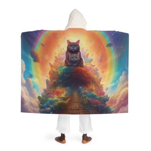 Kitty Kingdom Hooded Sherpa Fleece Blanket