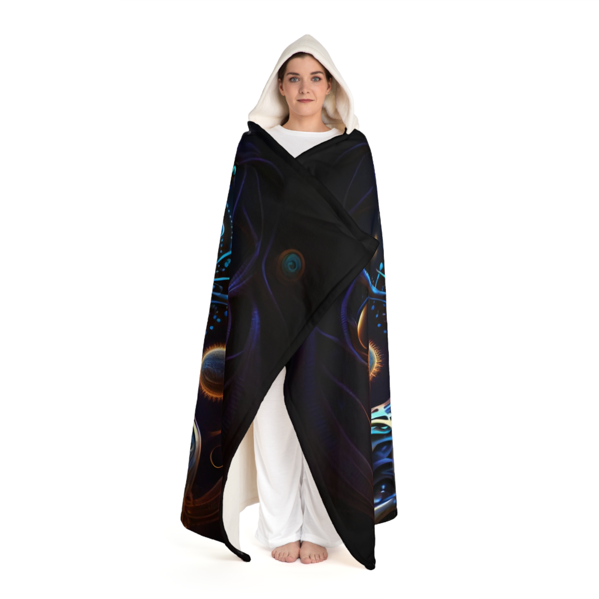 Zebulon Hooded Sherpa Fleece Blanket - Image 2