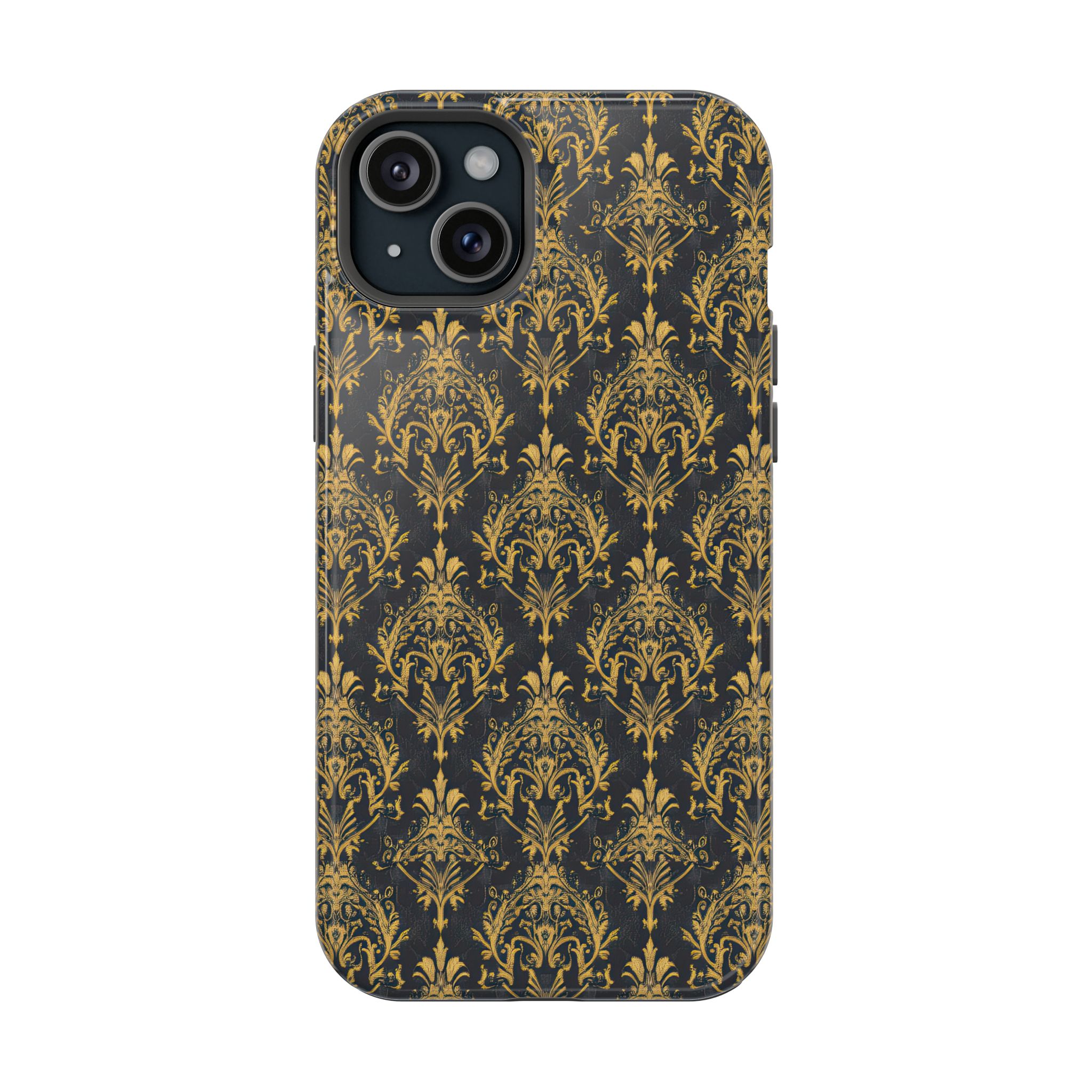 Elegant Gold Floral Magnetic Tough Case - Stylish Protection for Your Phone - Image 85