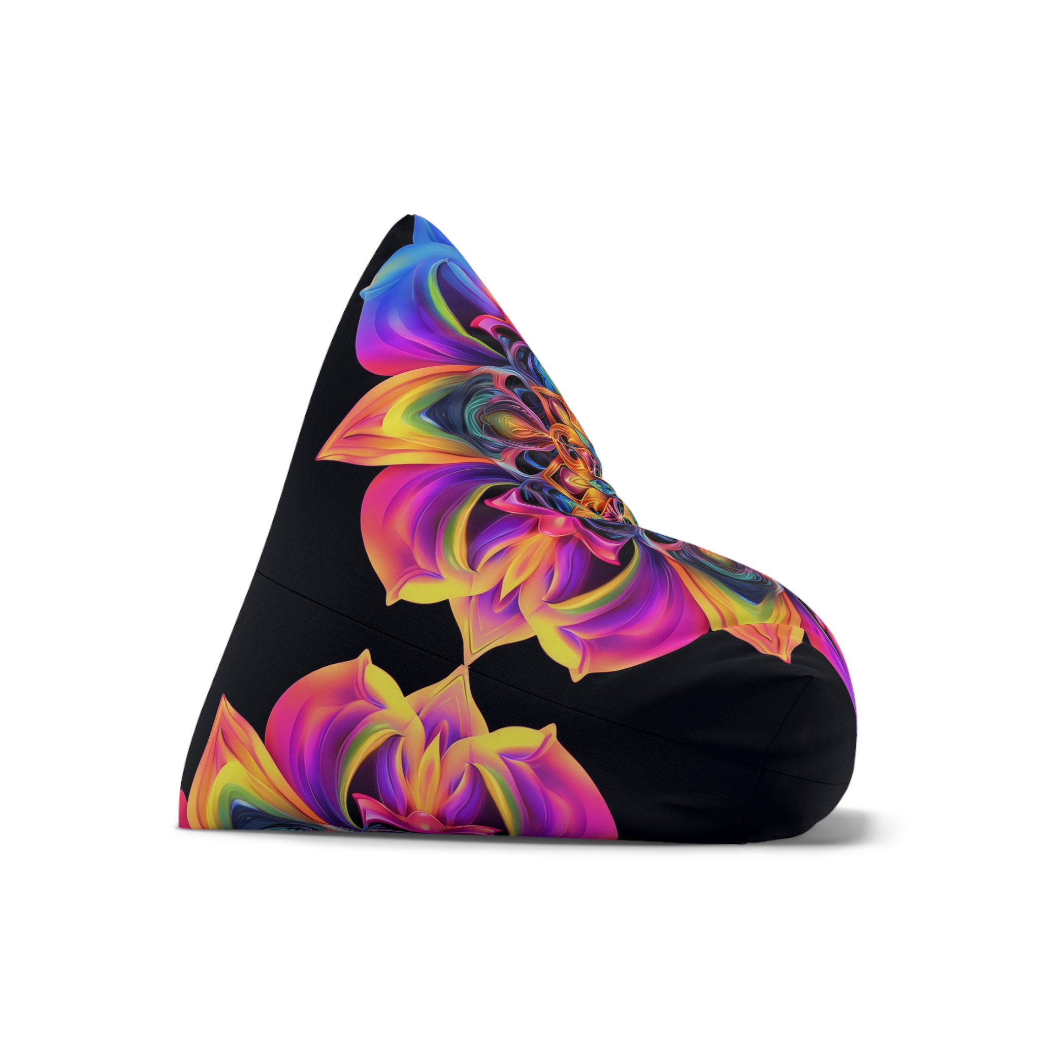 Vibrant Floral Bean Bag Chair Cover for Cozy Spaces - Image 4