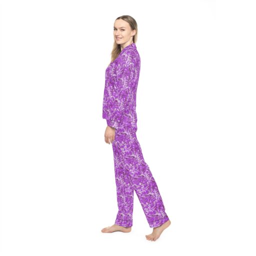 Luxurious Women's Wanna Be My Lover Satin Pajamas Set - Floral Print for Cozy Nights