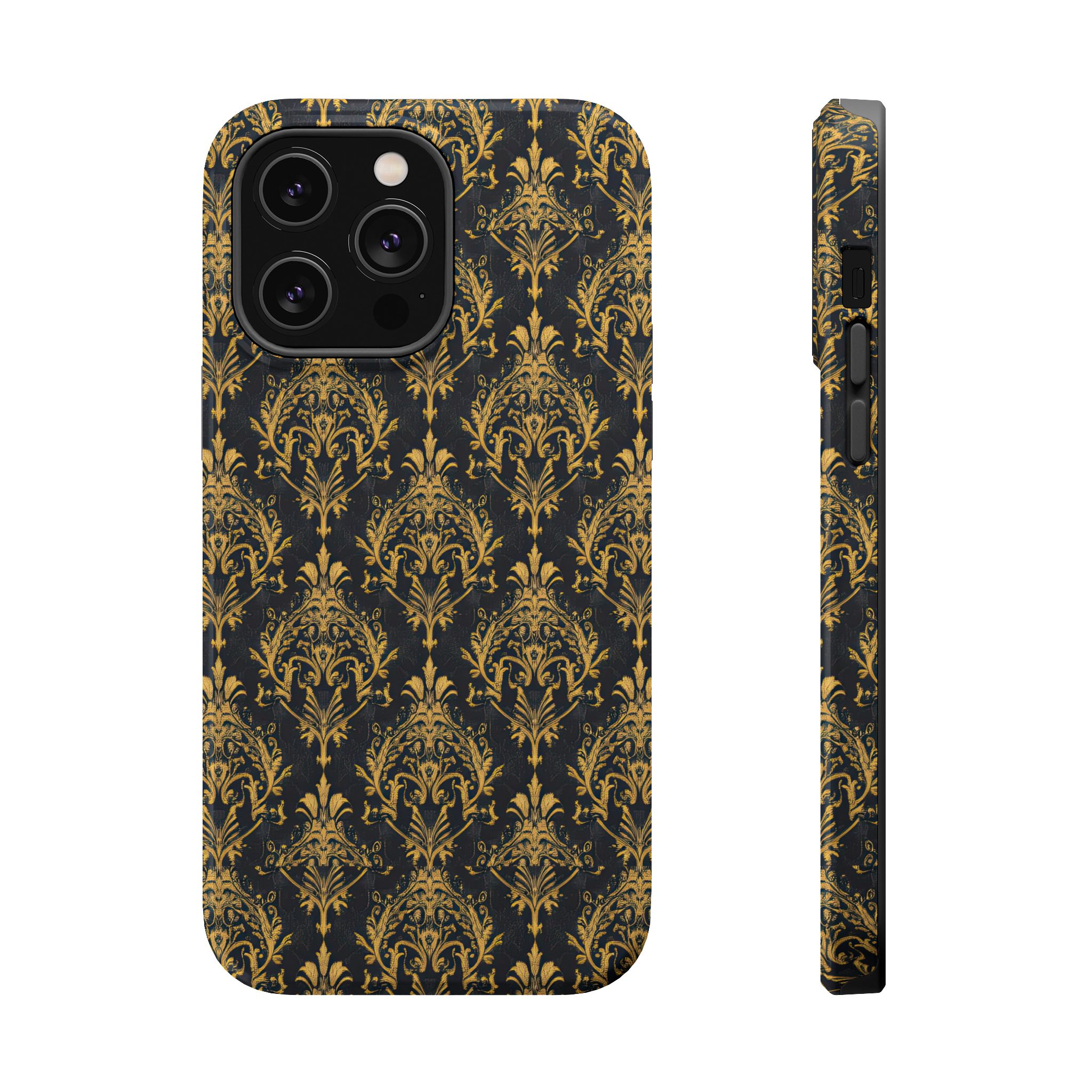 Elegant Gold Floral Magnetic Tough Case - Stylish Protection for Your Phone - Image 29